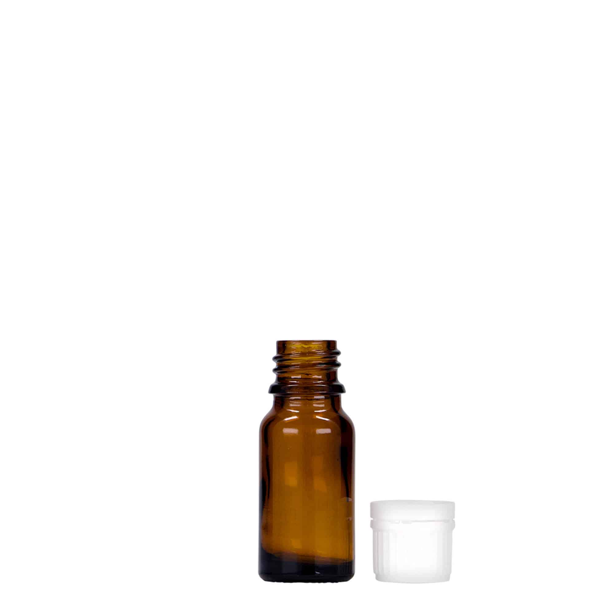 10 ml medicinflaske, glas, brun, åbning: DIN 18