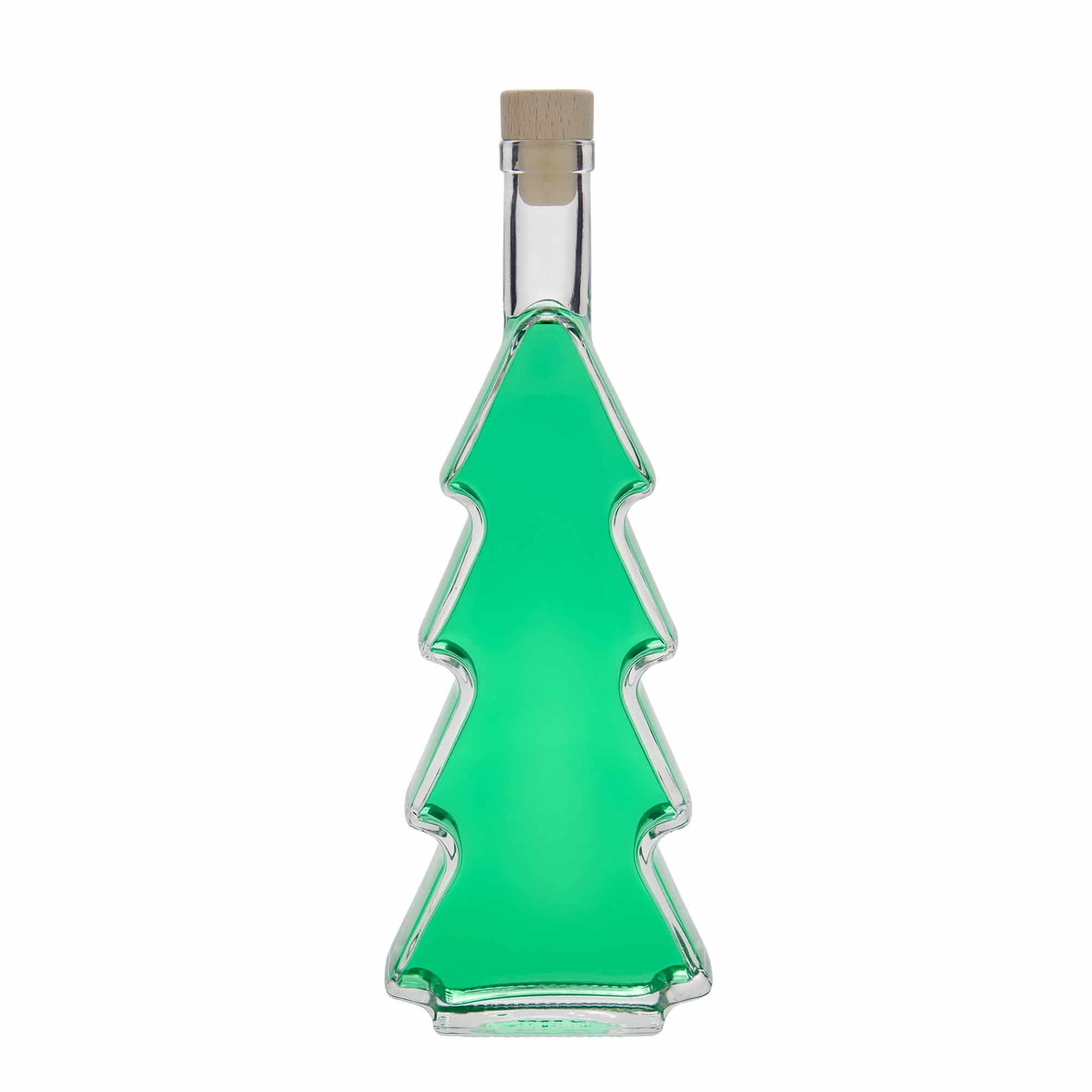 500 ml glasflaske 'Juletræ', åbning: Kork