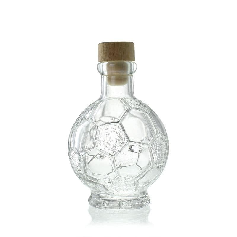200 ml glasflaske 'Fodbold', åbning: Kork