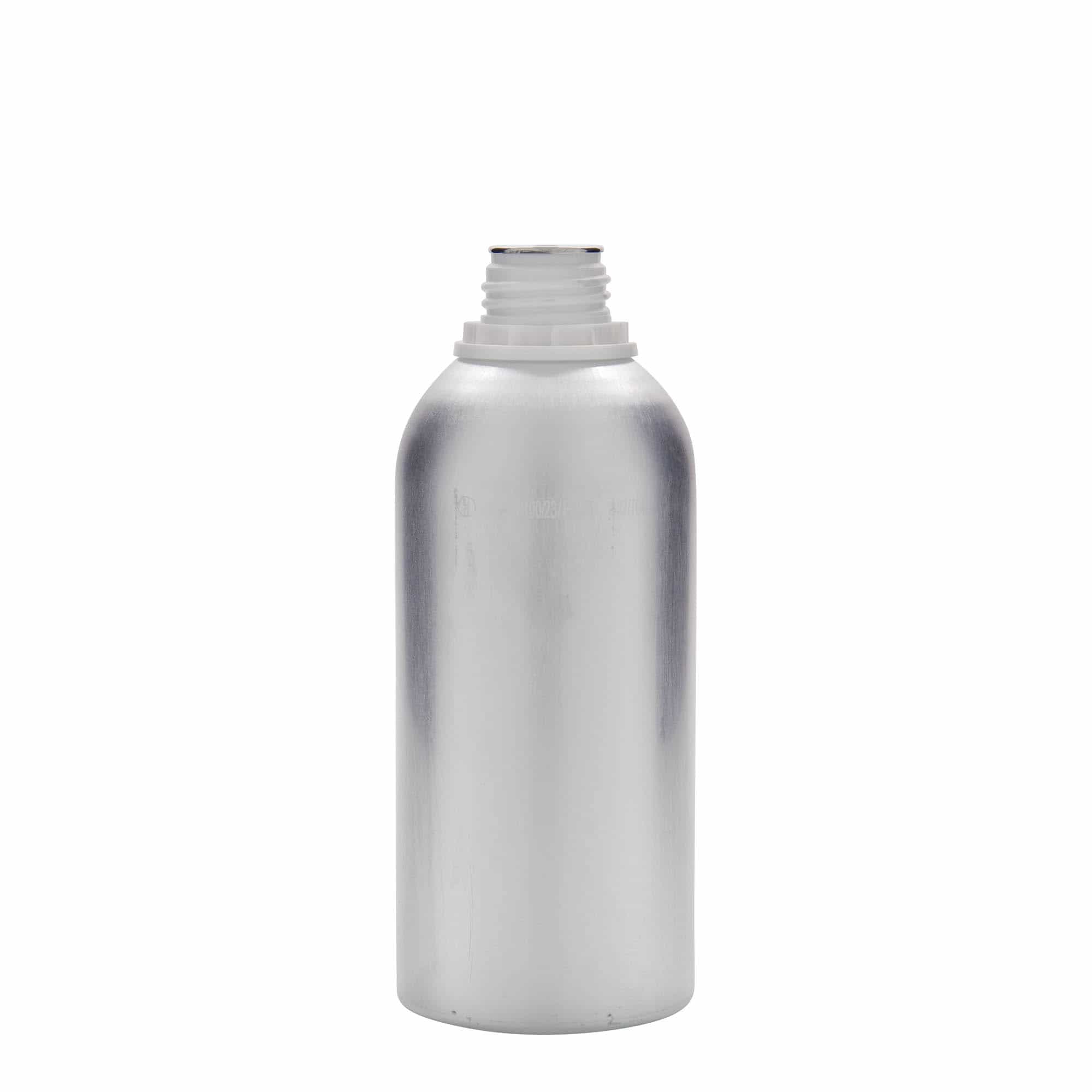 625 ml aluminiumflaske, metal, sølv, åbning: DIN 32