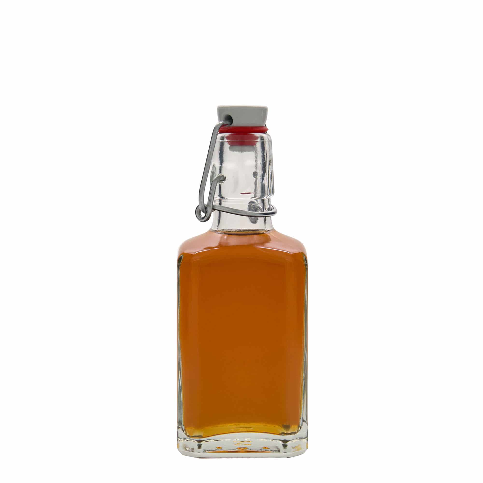 250 ml glasflaske 'Rialto', kvadratisk, åbning: Patentlåg