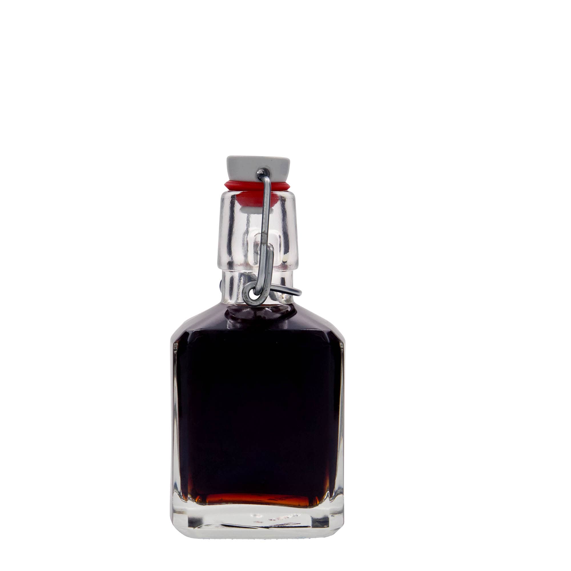 200 ml glasflaske 'Kubica', kvadratisk, åbning: Patentlåg