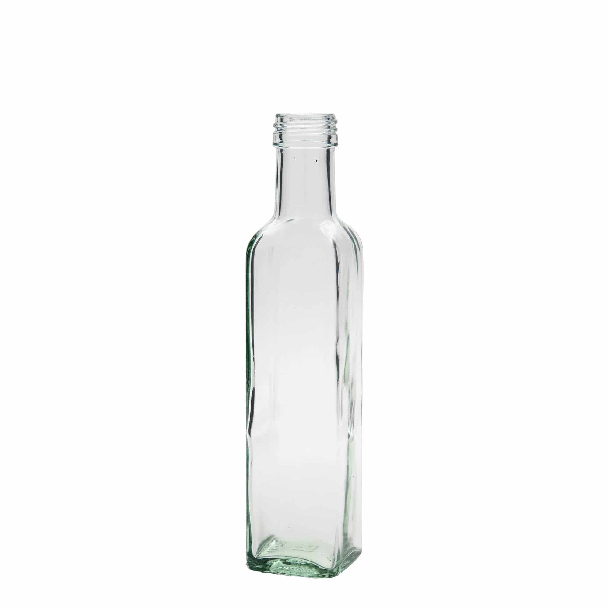 250 ml glasflaske 'Marasca', kvadratisk, åbning: PP 31,5
