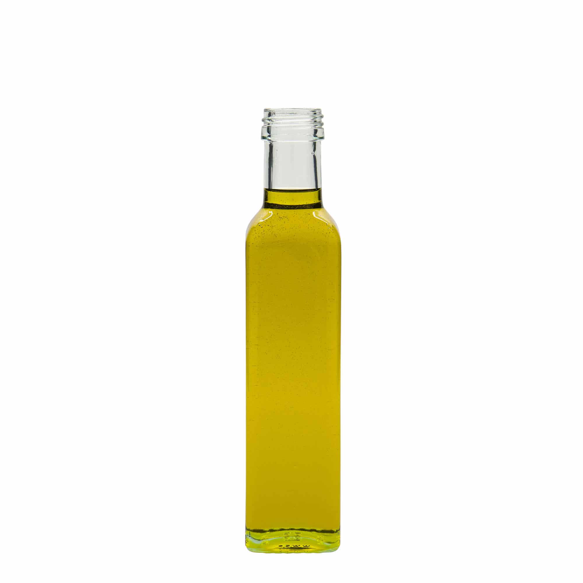250 ml glasflaske 'Marasca', kvadratisk, åbning: PP 31,5
