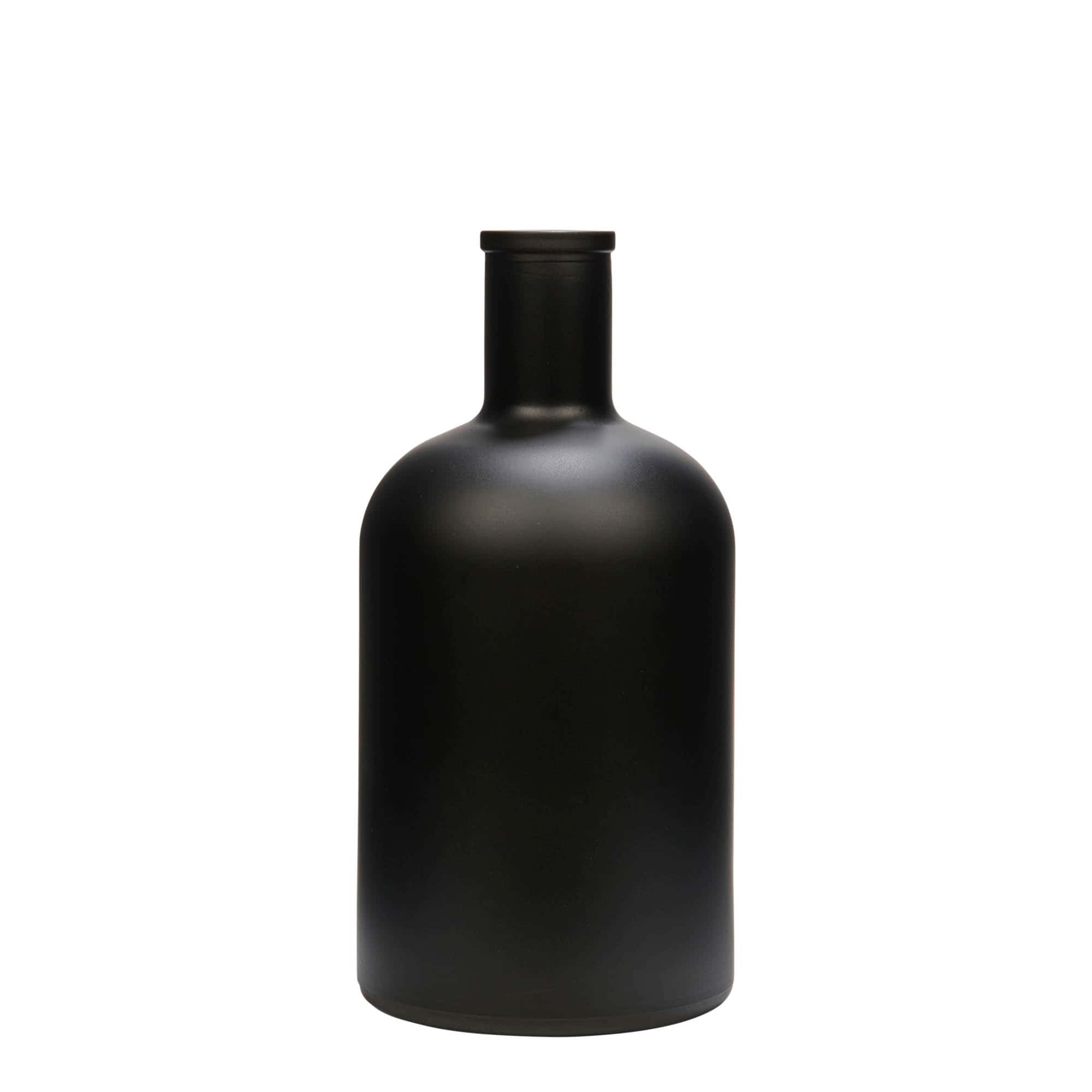 700 ml glasflaske 'Gerardino', sort, åbning: Kork
