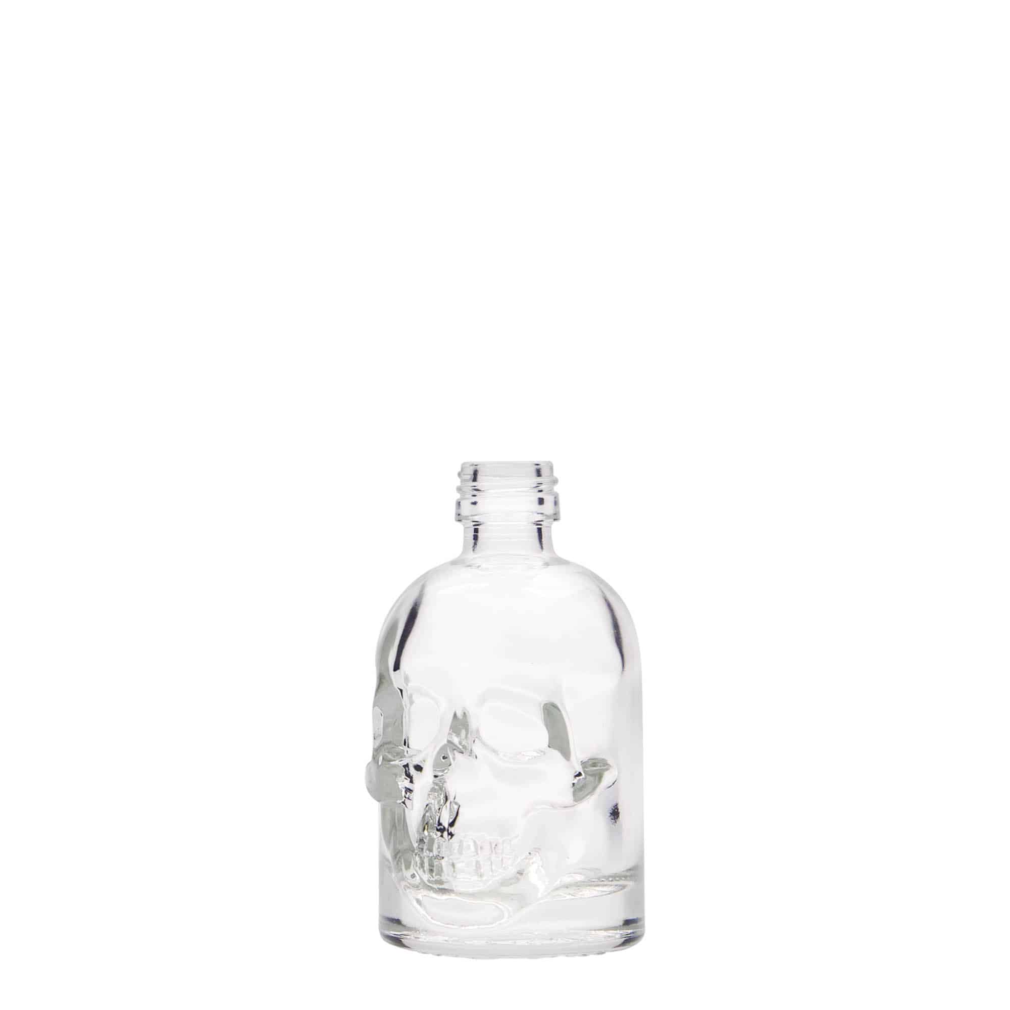 50 ml glasflaske 'Dødningehoved', åbning: PP 18