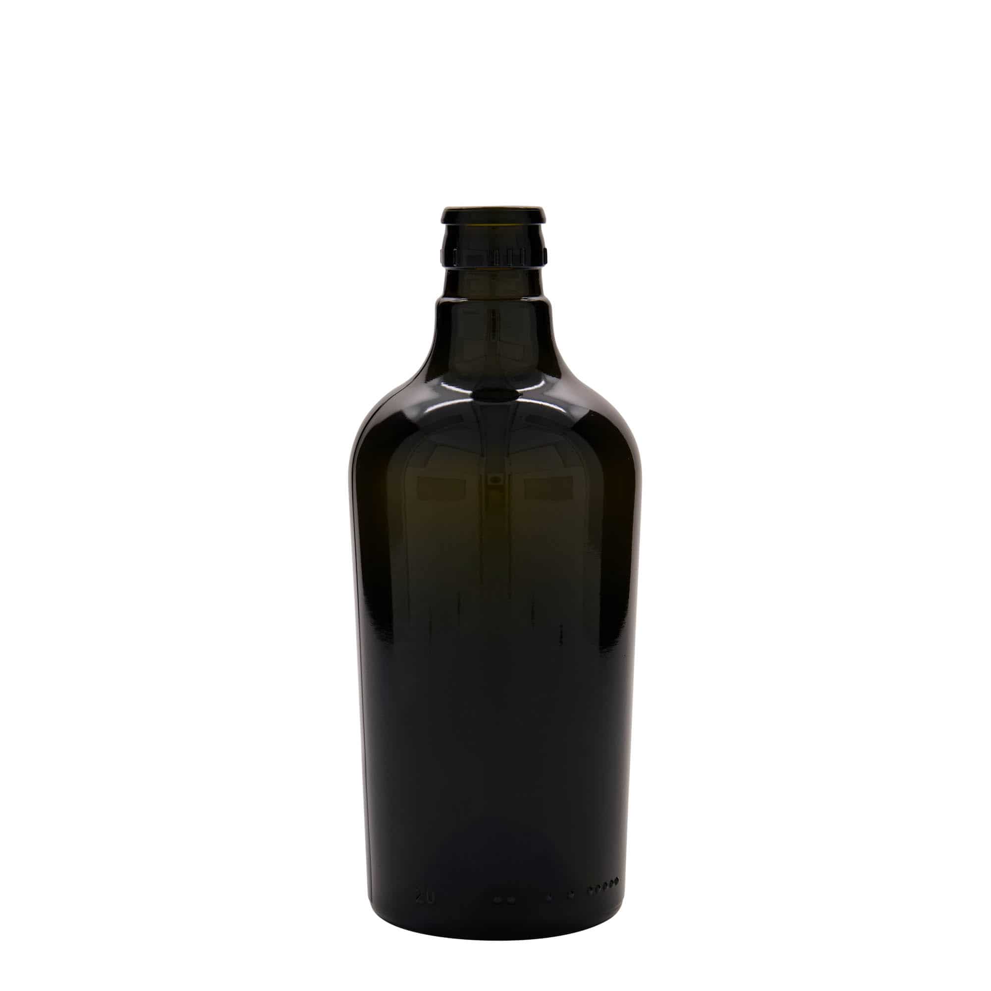 500 ml eddike-/olieflaske 'Oleum', glas, antikgrøn, åbning: DOP