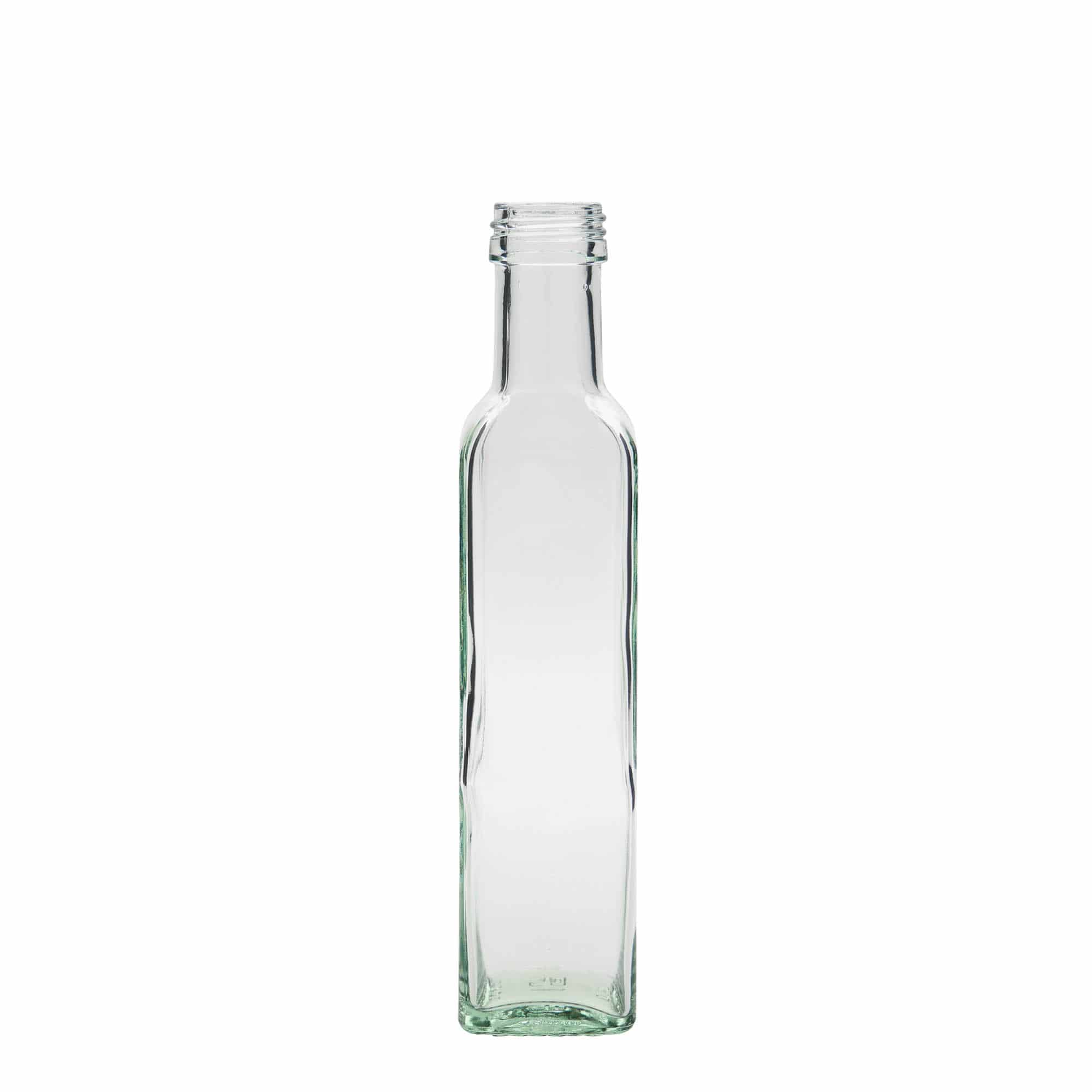 250 ml glasflaske 'Marasca', kvadratisk, åbning: PP 31,5