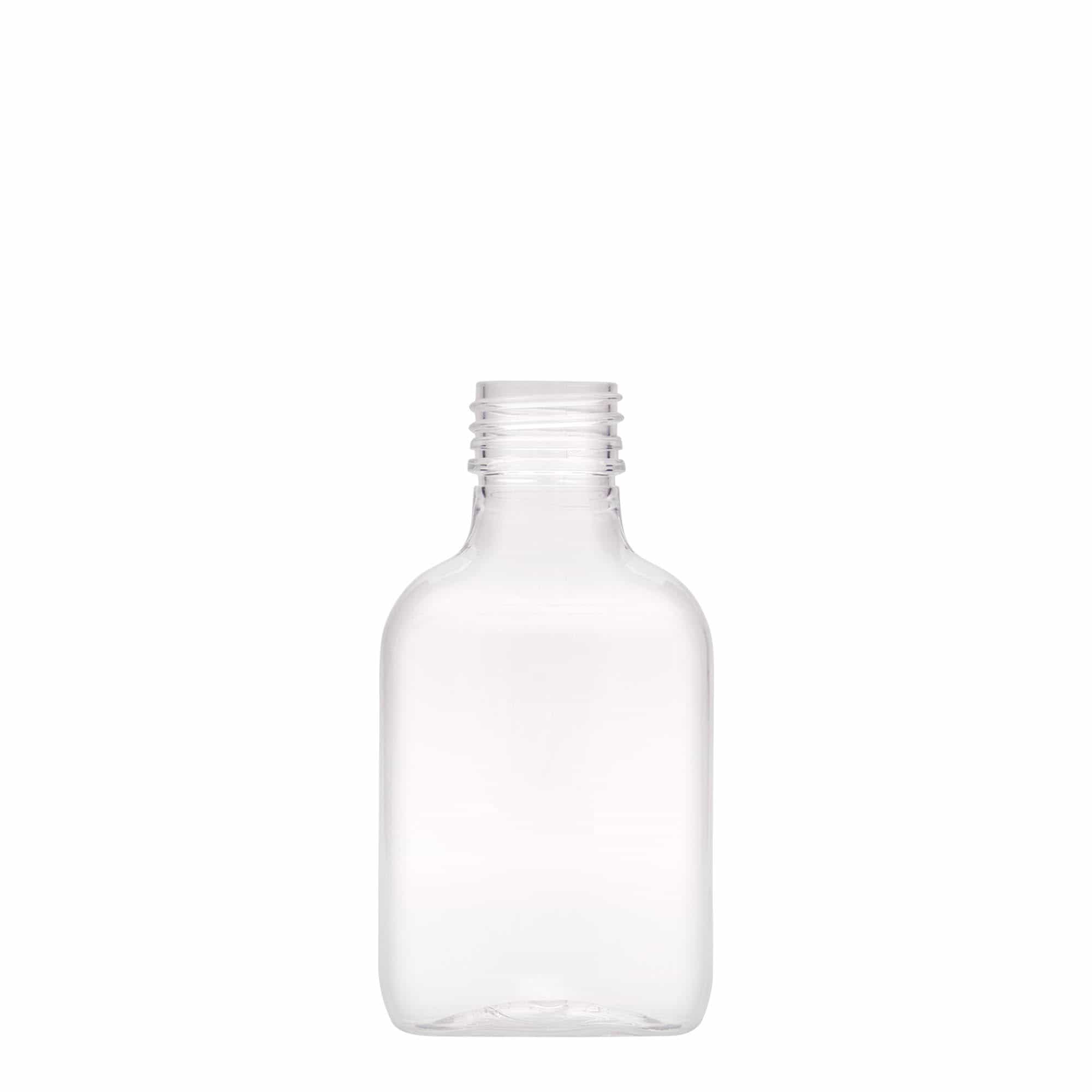 100 ml lommelærke, oval, PET-plast, åbning: PP 28