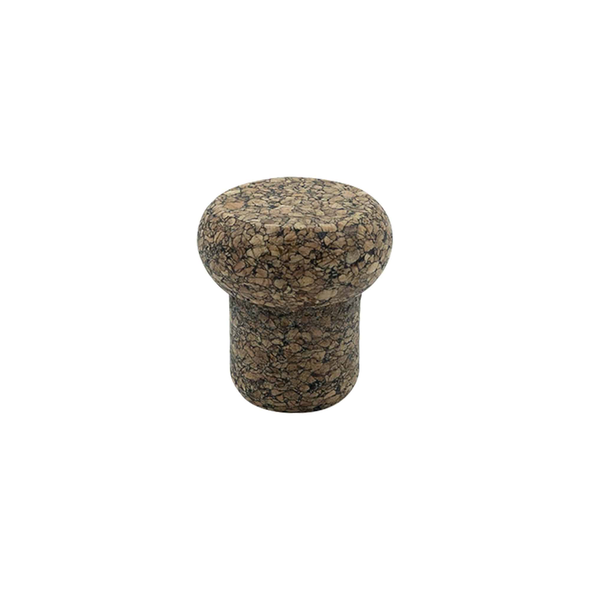 Prop 'Barrel' 22,5 mm, Corkcoal, til åbning: Kork