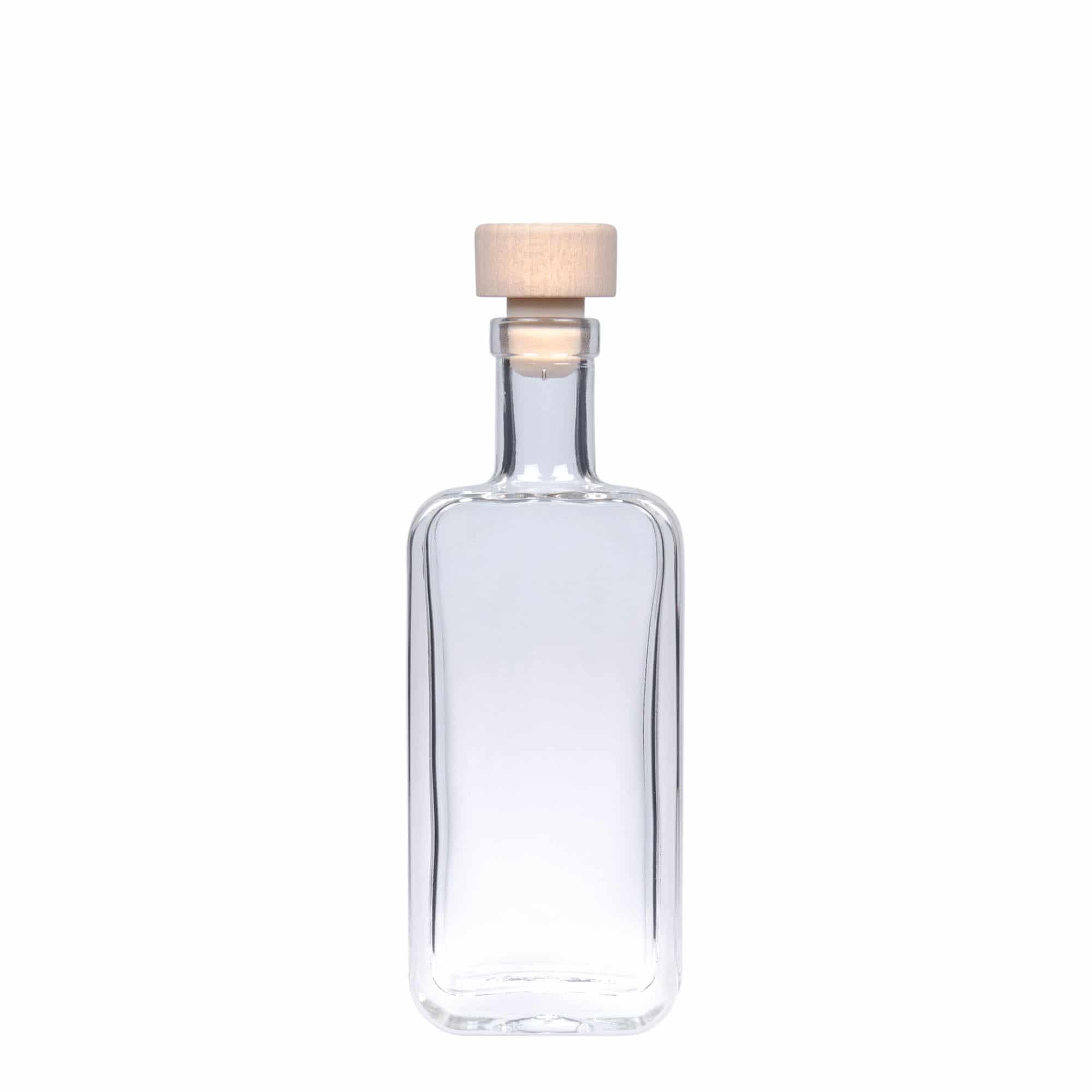 100 ml glasflaske 'Nice', firkantet, åbning: Kork