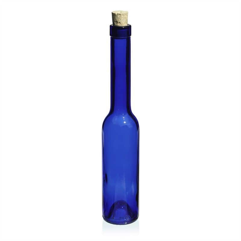 200 ml glasflaske 'Opera', blå, åbning: Kork