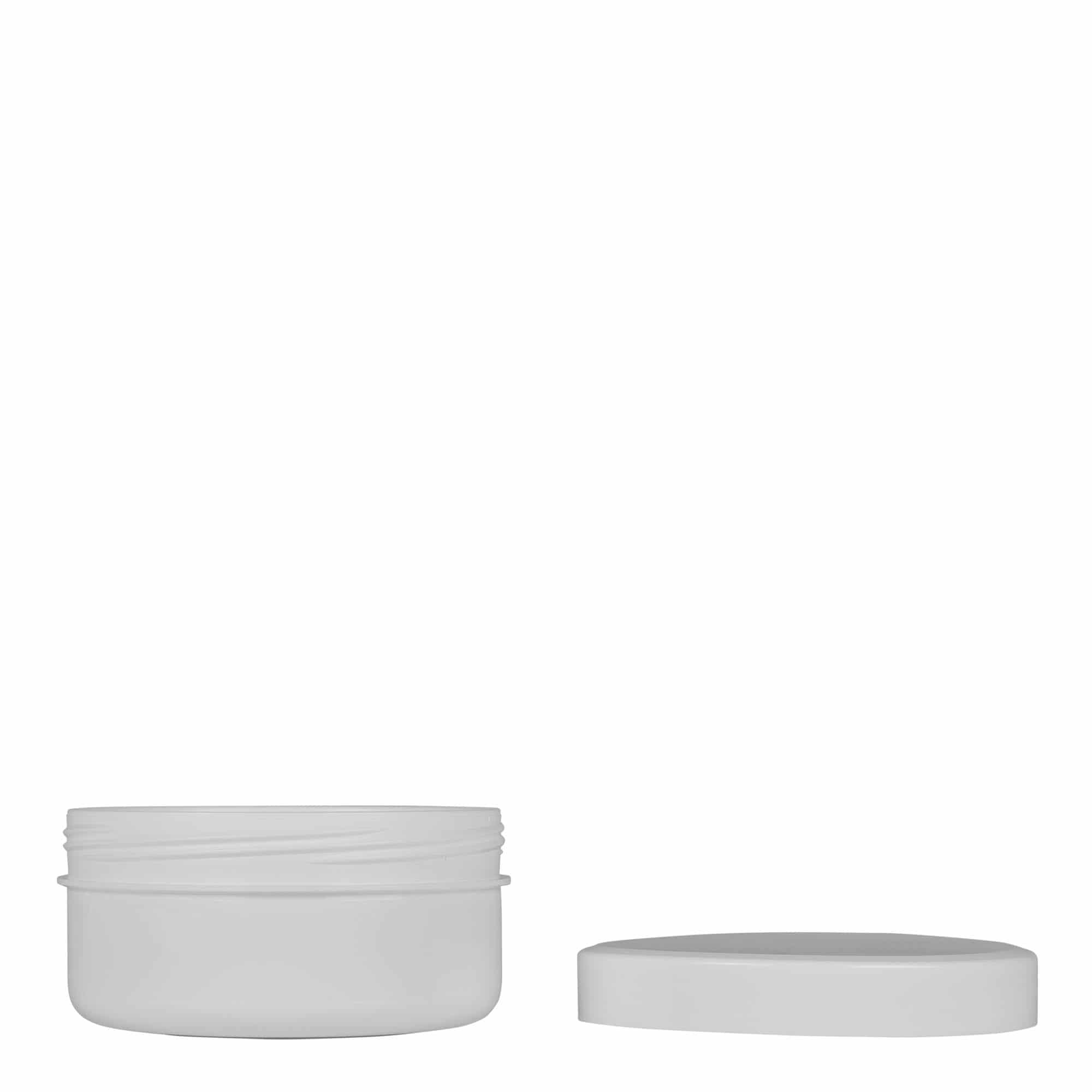 250 ml plastdåse 'White Line', PP, hvid, åbning: Skruelåg