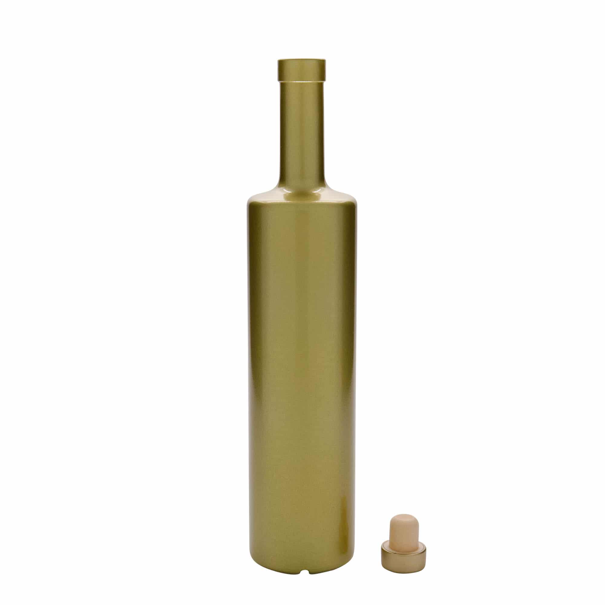 700 ml glasflaske 'Centurio', guld, åbning: Kork