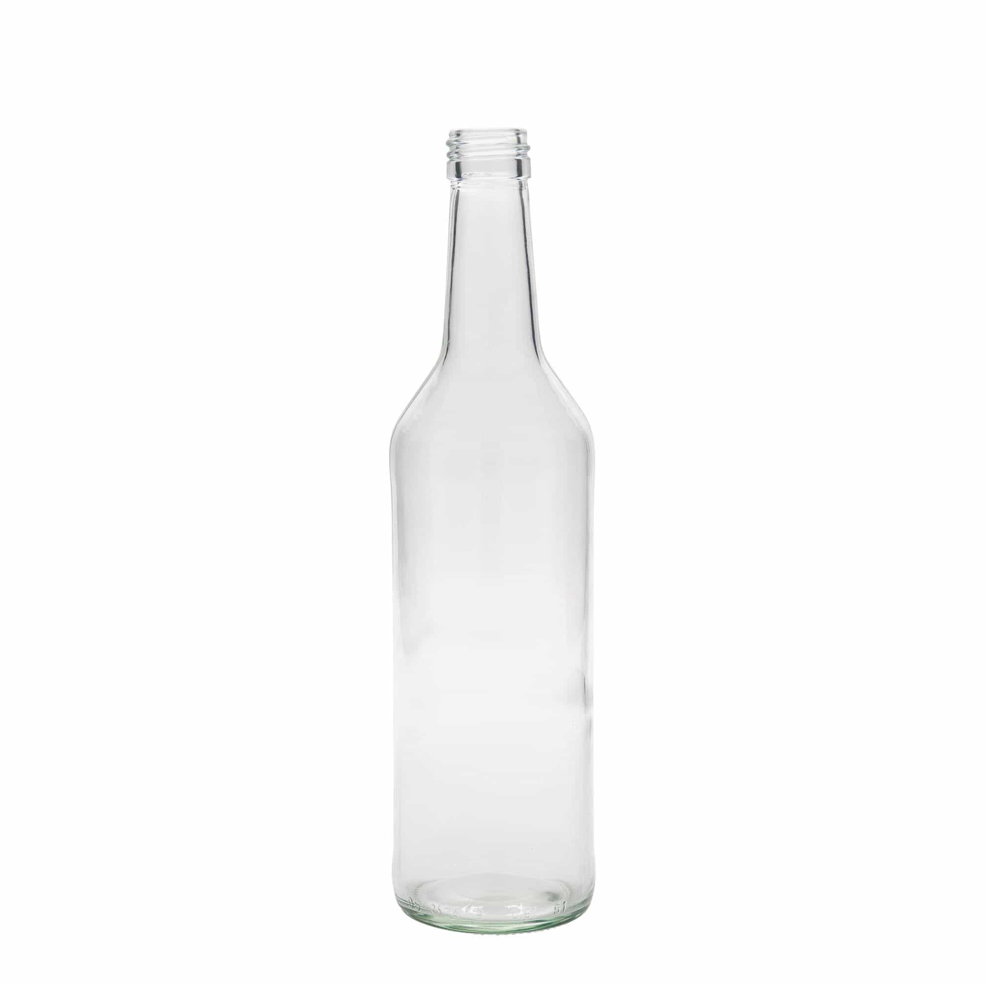 500 ml glasflaske, lige hals, åbning: PP 28