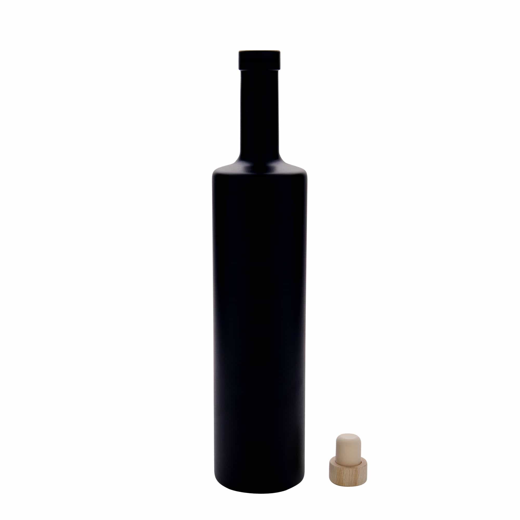 700 ml glasflaske 'Centurio', sort, åbning: Kork