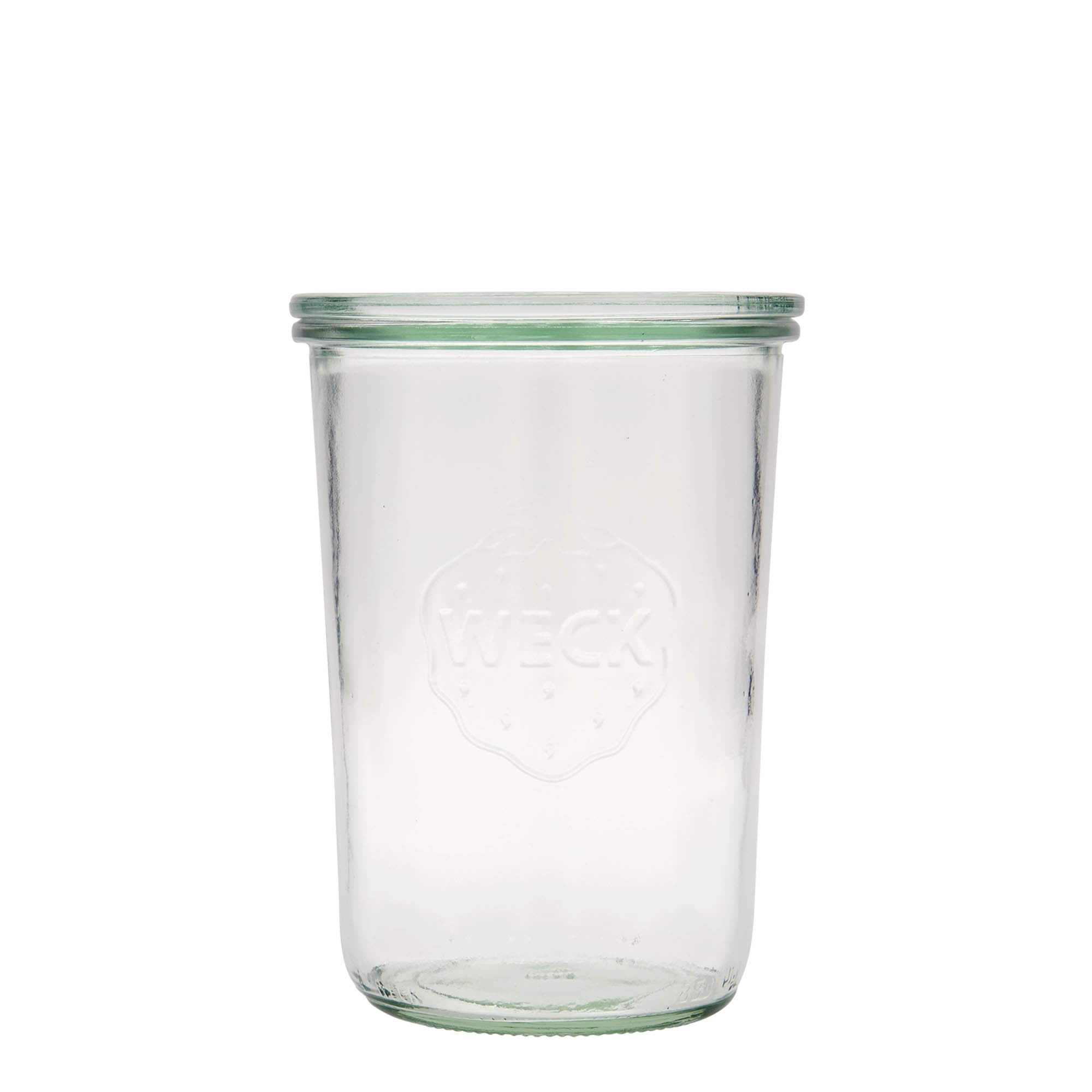 850 ml cylindrisk WECK-sylteglas, åbning: Rund kant