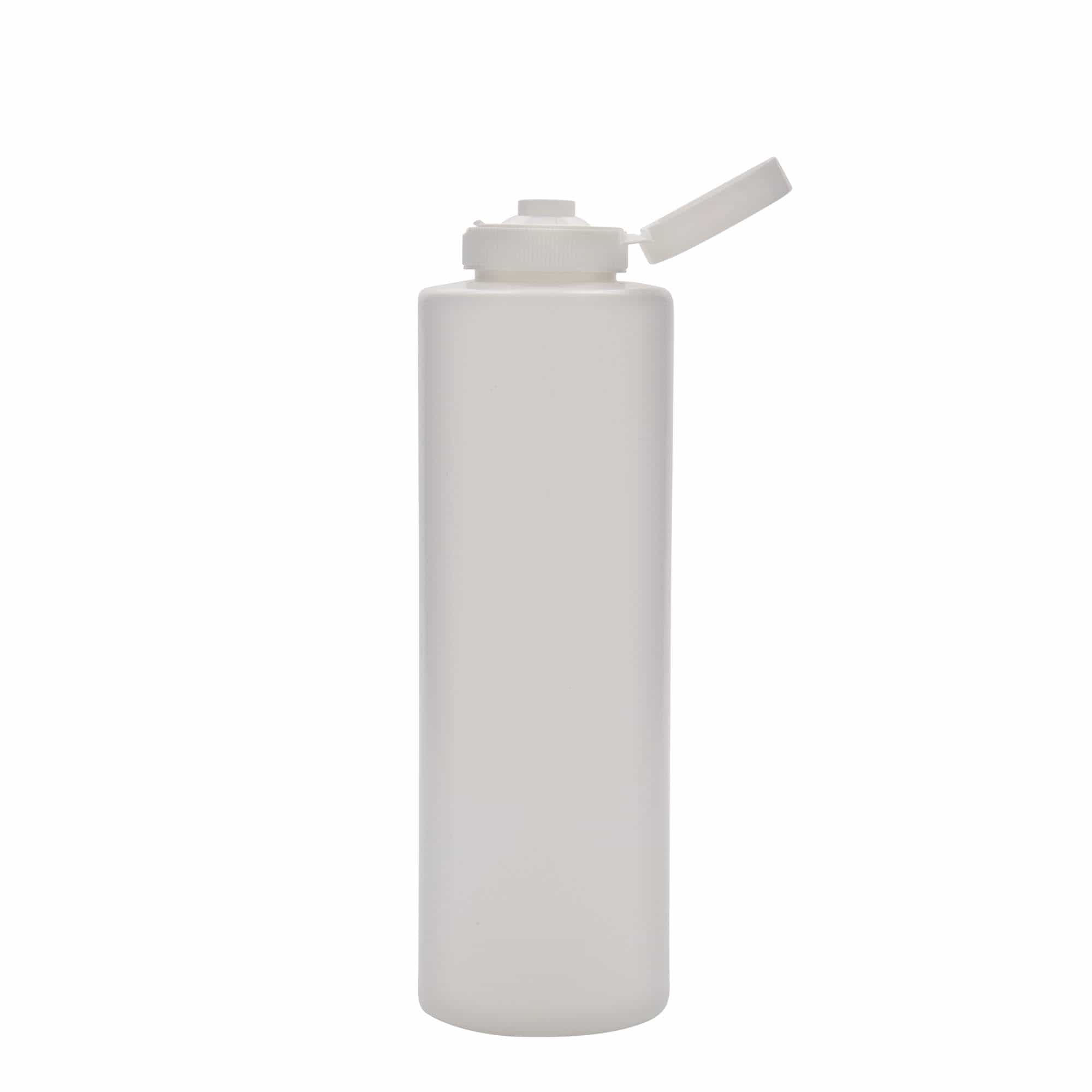 500 ml sovseflaske , LDPE-plast, hvid, åbning: GPI 38/400