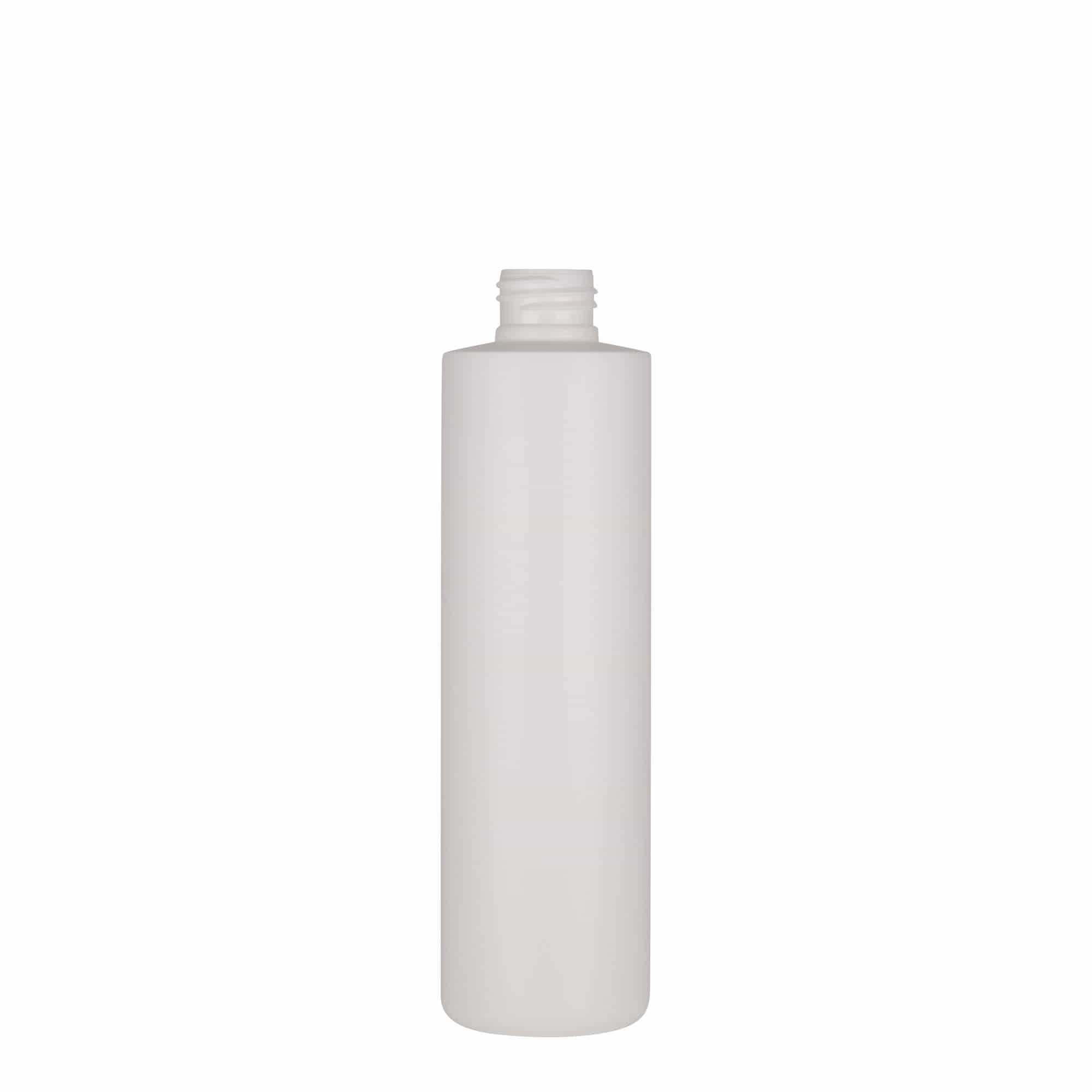 250 ml plastflaske 'Pipe', Green HDPE, hvid, åbning: GPI 24/410