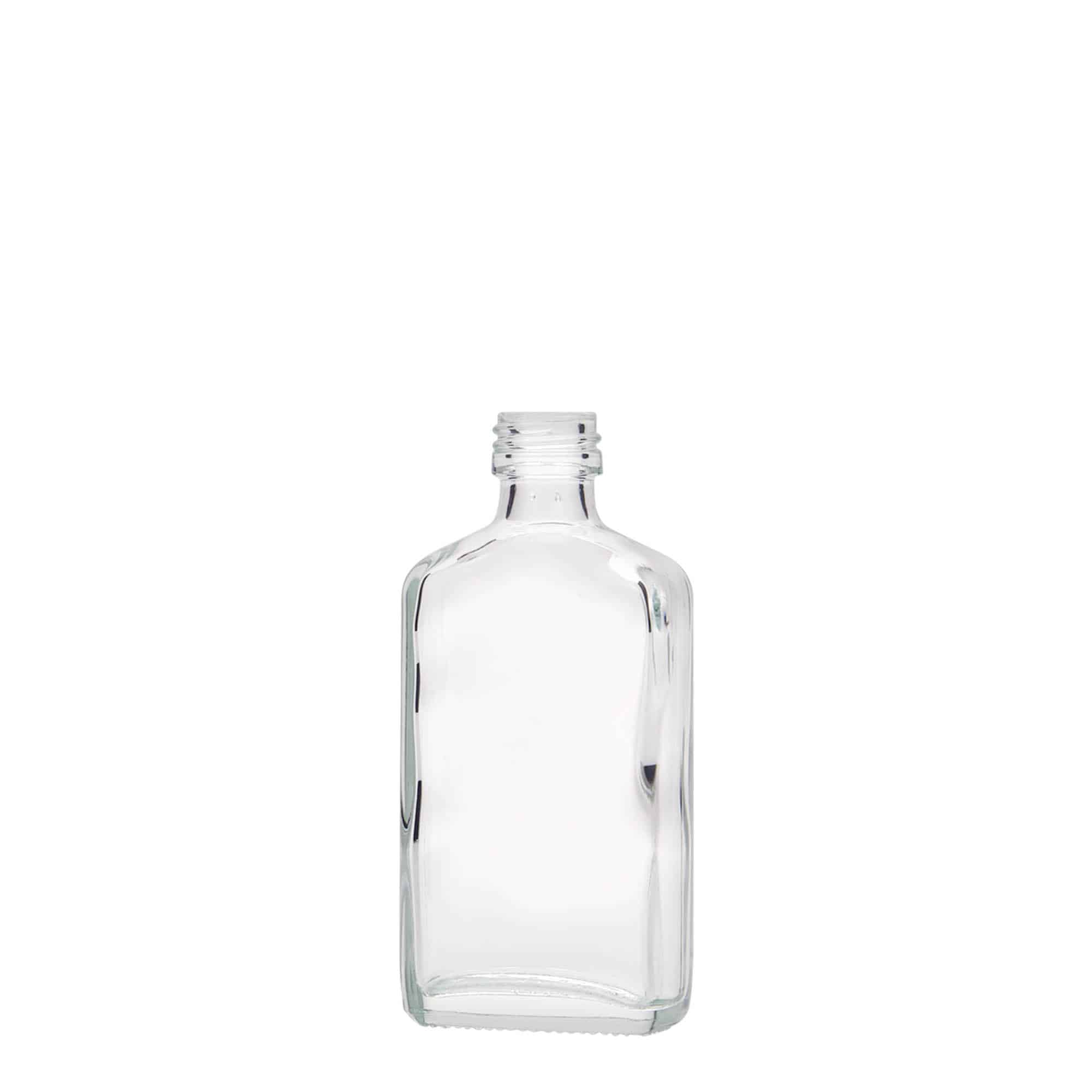 50 ml lommelærke, firkantet, glas, åbning: PP 18