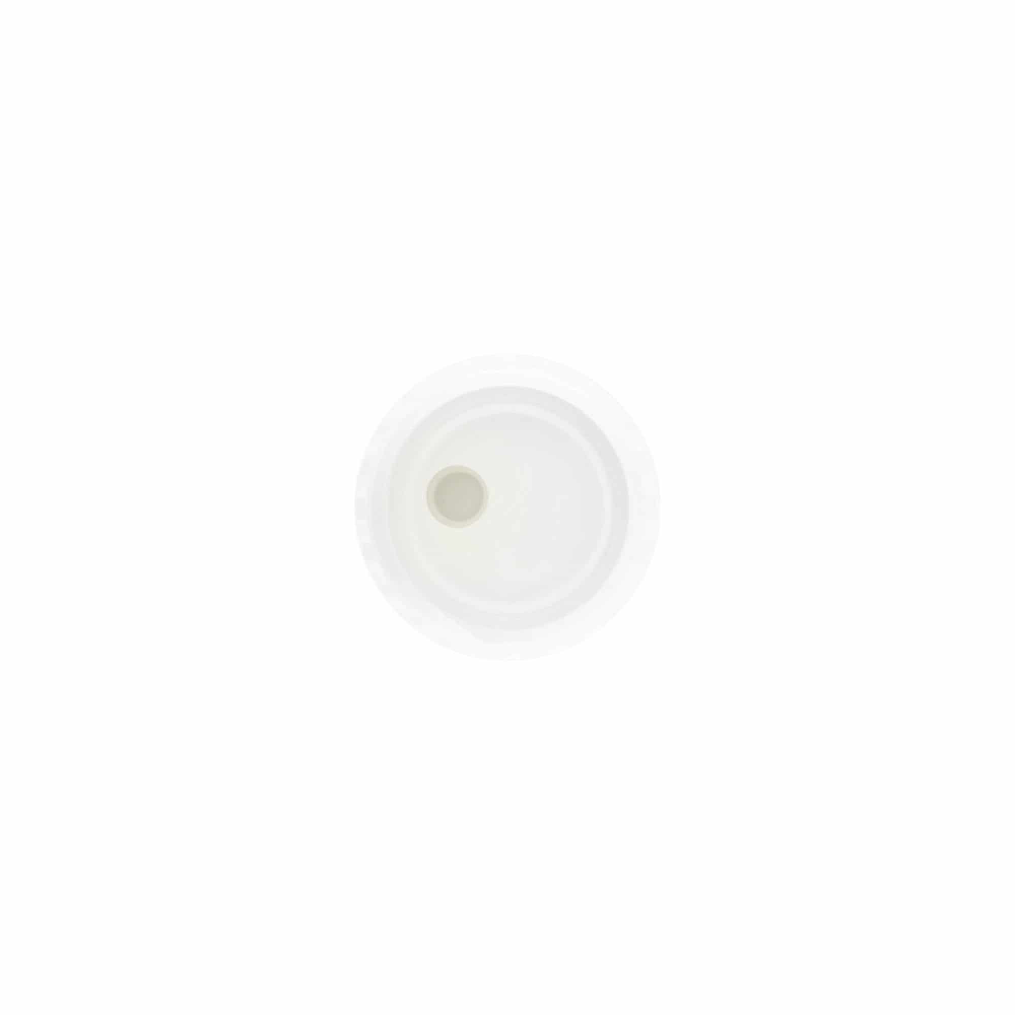 Skruelåg Disc Top, PP-plast, hvid, til åbning: GPI 24/410