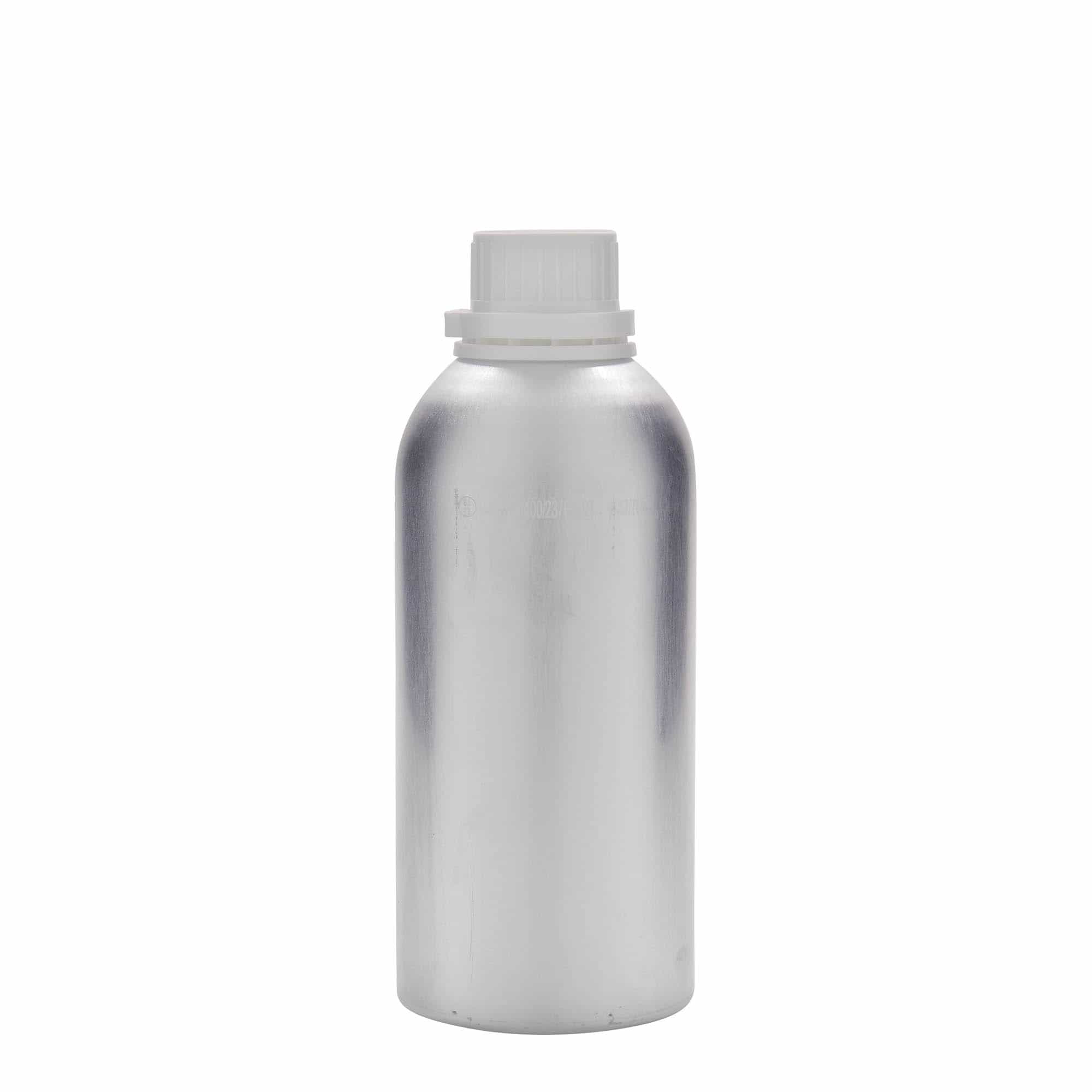 625 ml aluminiumflaske, metal, sølv, åbning: DIN 32
