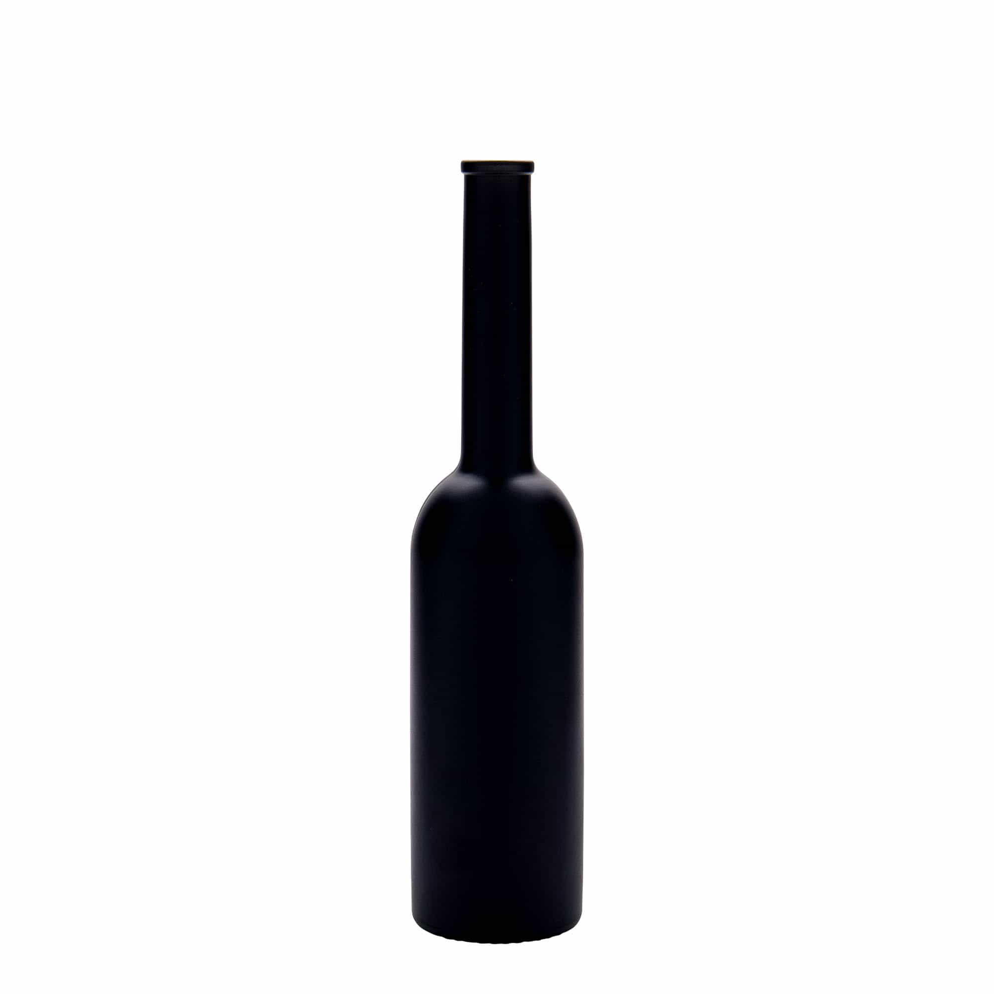 200 ml glasflaske 'Opera', sort, åbning: Kork