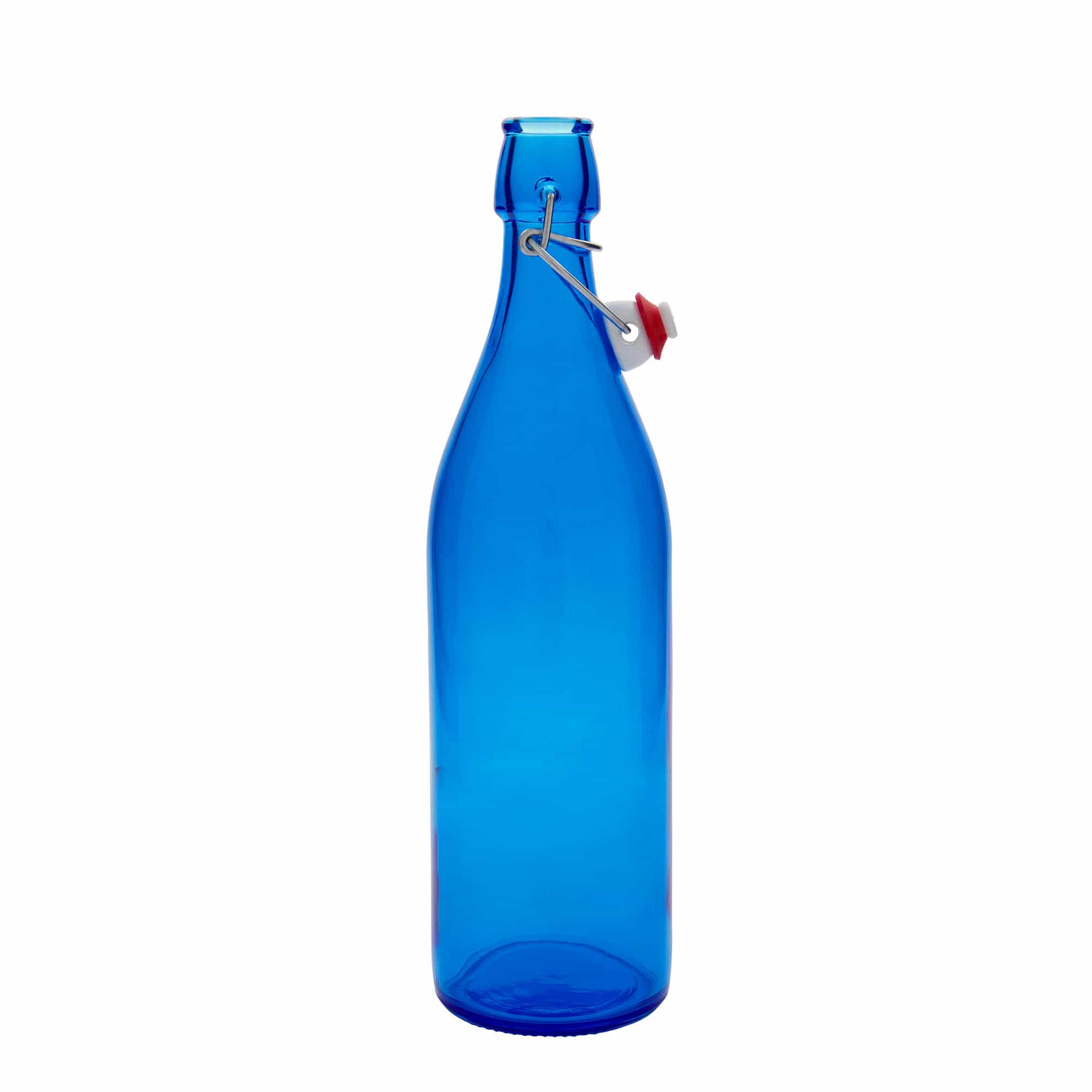 1.000 ml glasflaske 'Giara', blå, åbning: Patentlåg