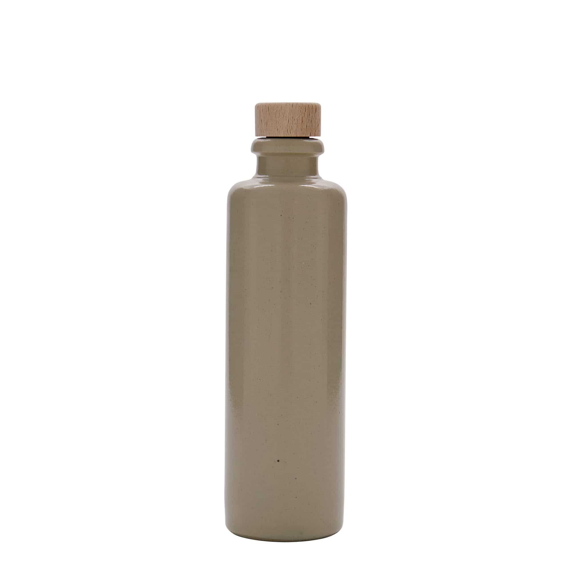 200 ml lerkrus, stentøj, beige, åbning: Kork