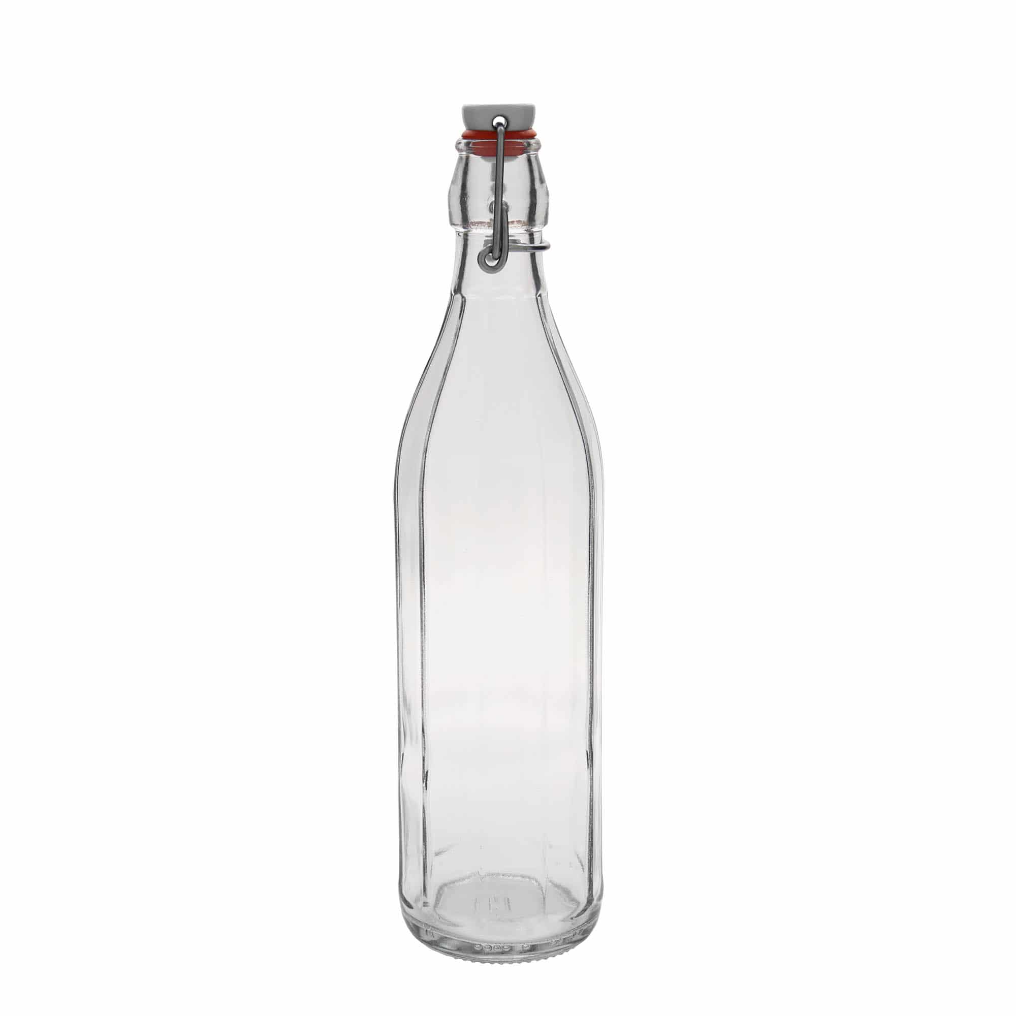 750 ml glasflaske 'Bravo', tikantet, åbning: Patentlåg
