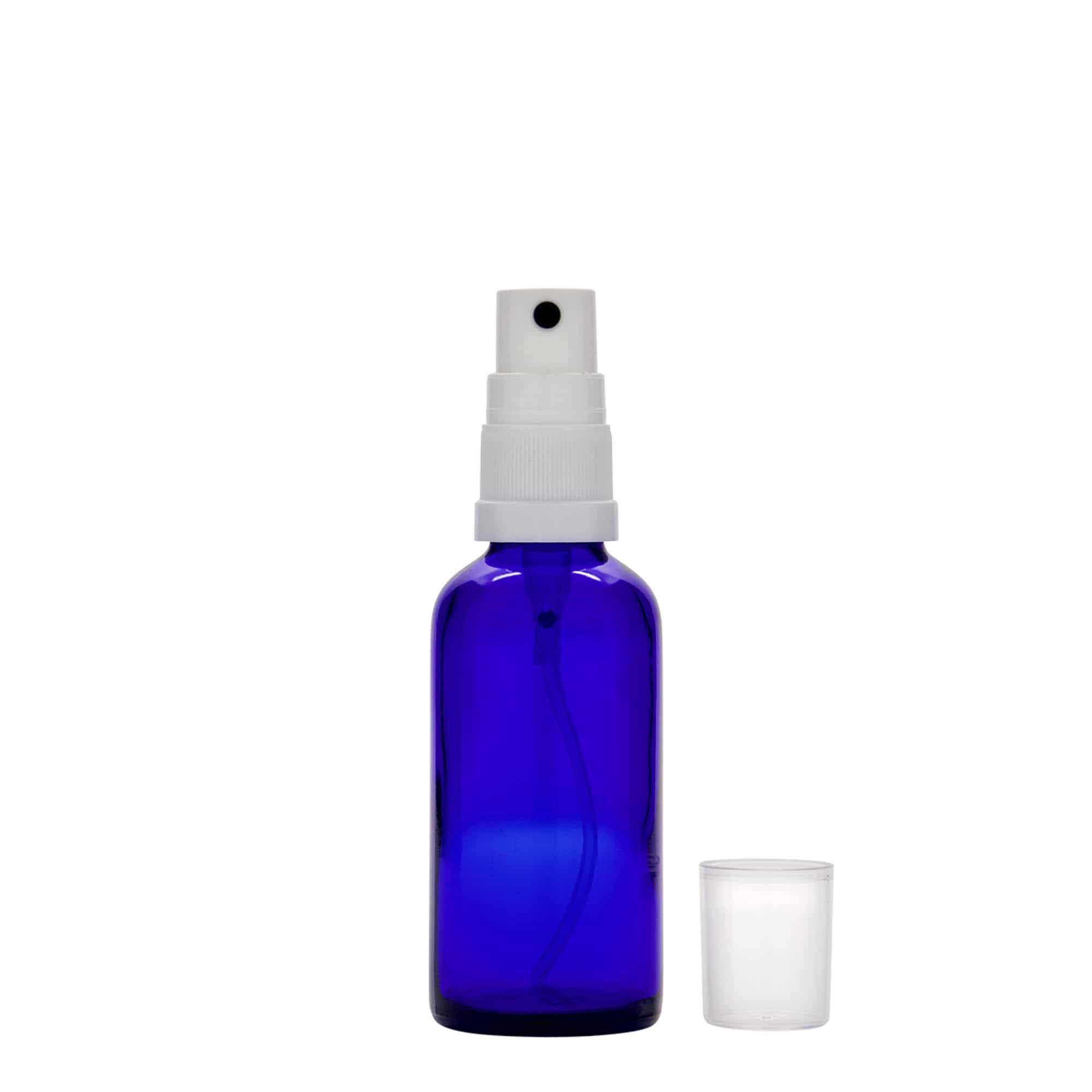 50 ml sprøjteflaske, medicin, glas, kongeblå, åbning: DIN 18