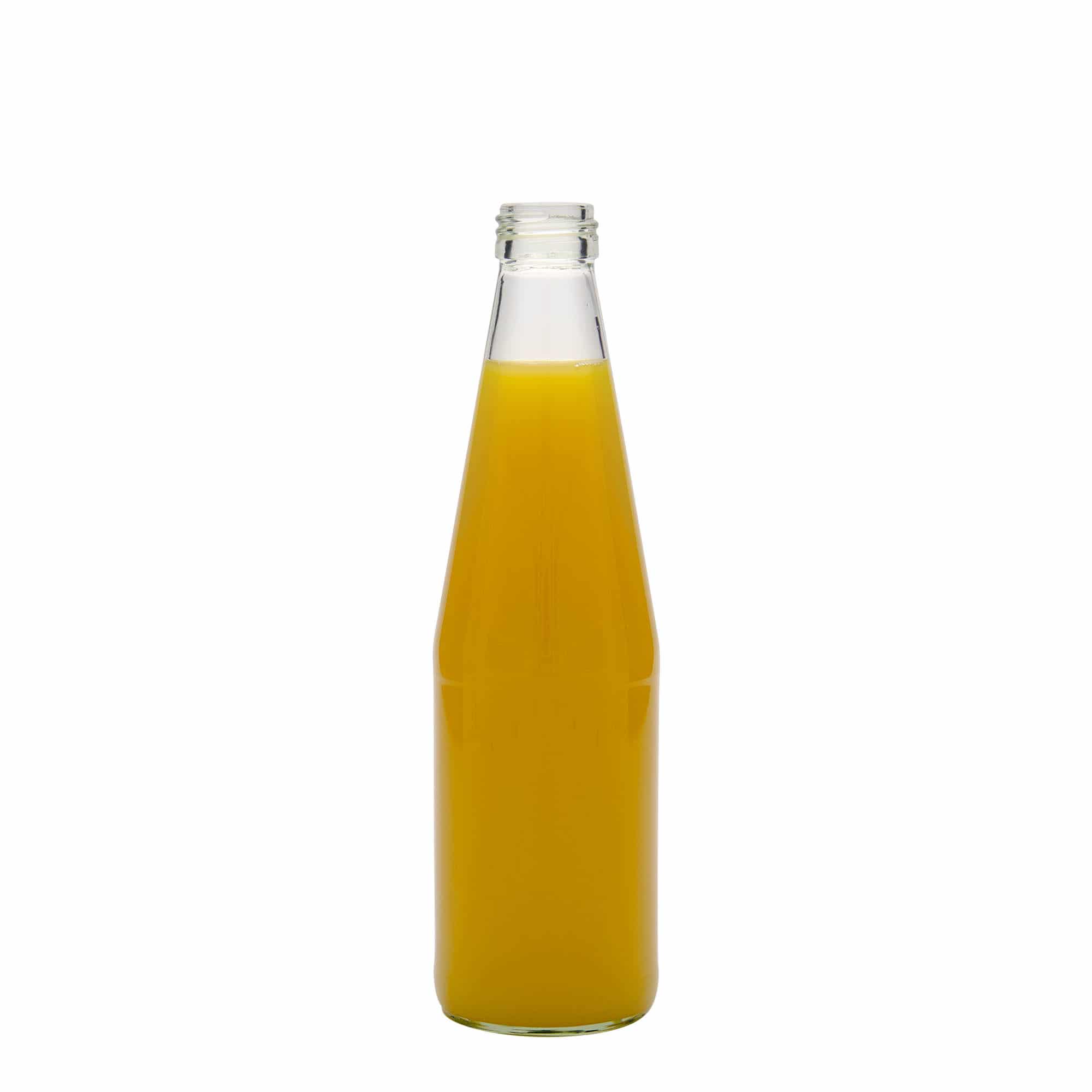 330 ml universalflaske, gulerodsform, glas, åbning: PP 28