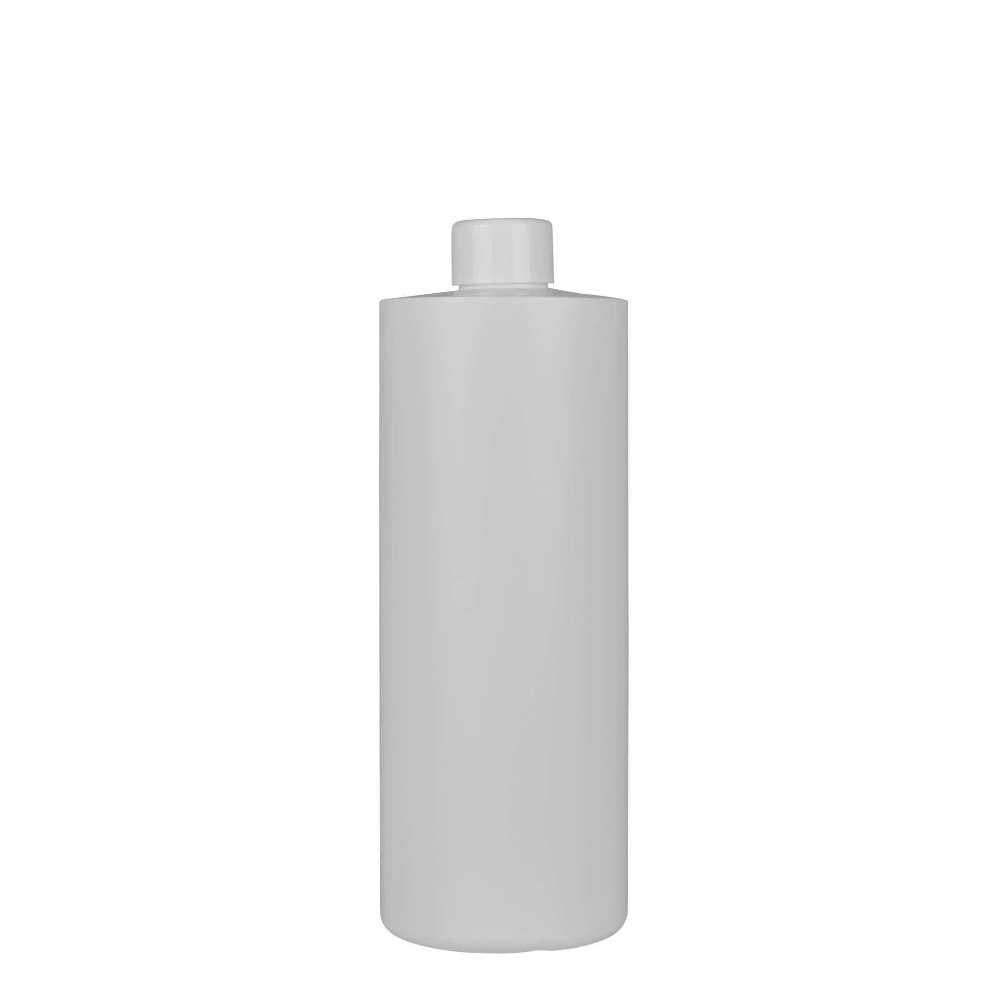 500 ml plastflaske 'Pipe', Green HDPE, hvid, åbning: GPI 24/410