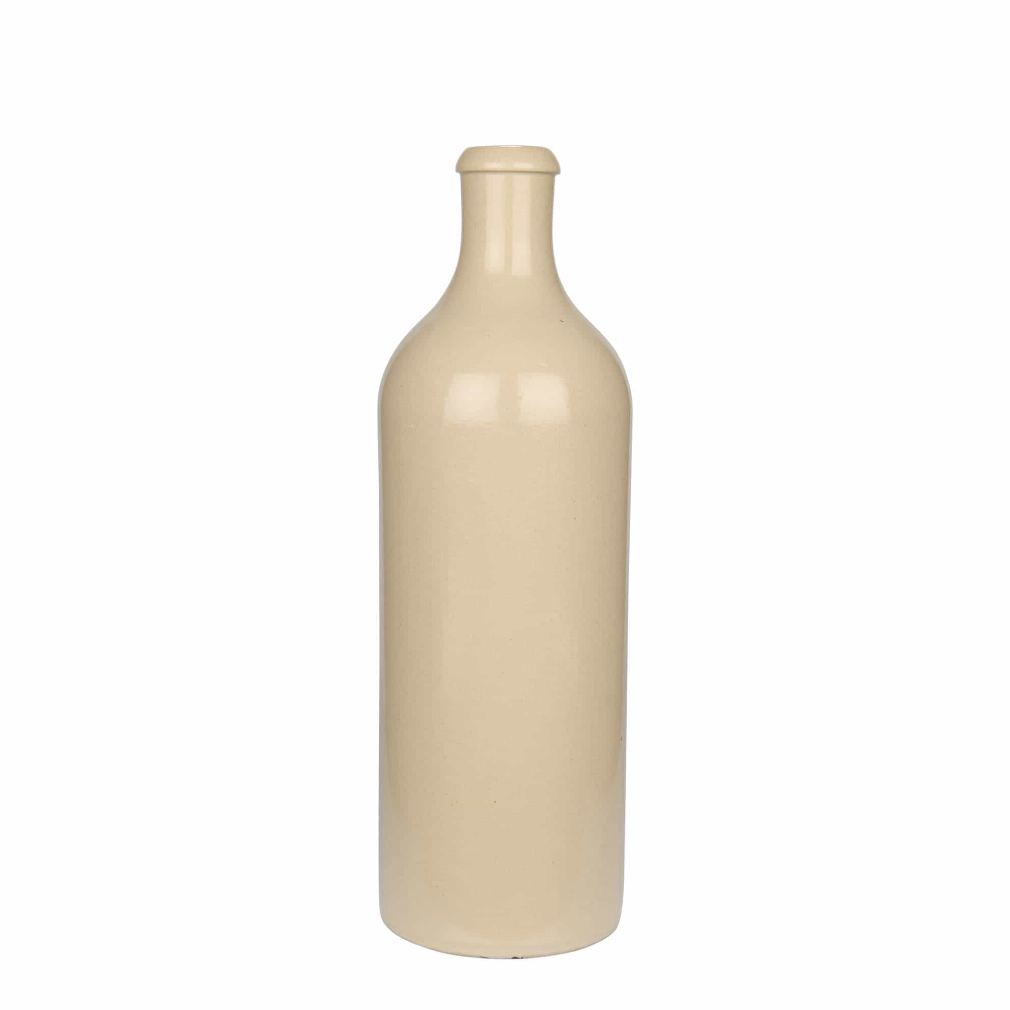 750 ml lerkrus, stentøj, beige, åbning: Kork