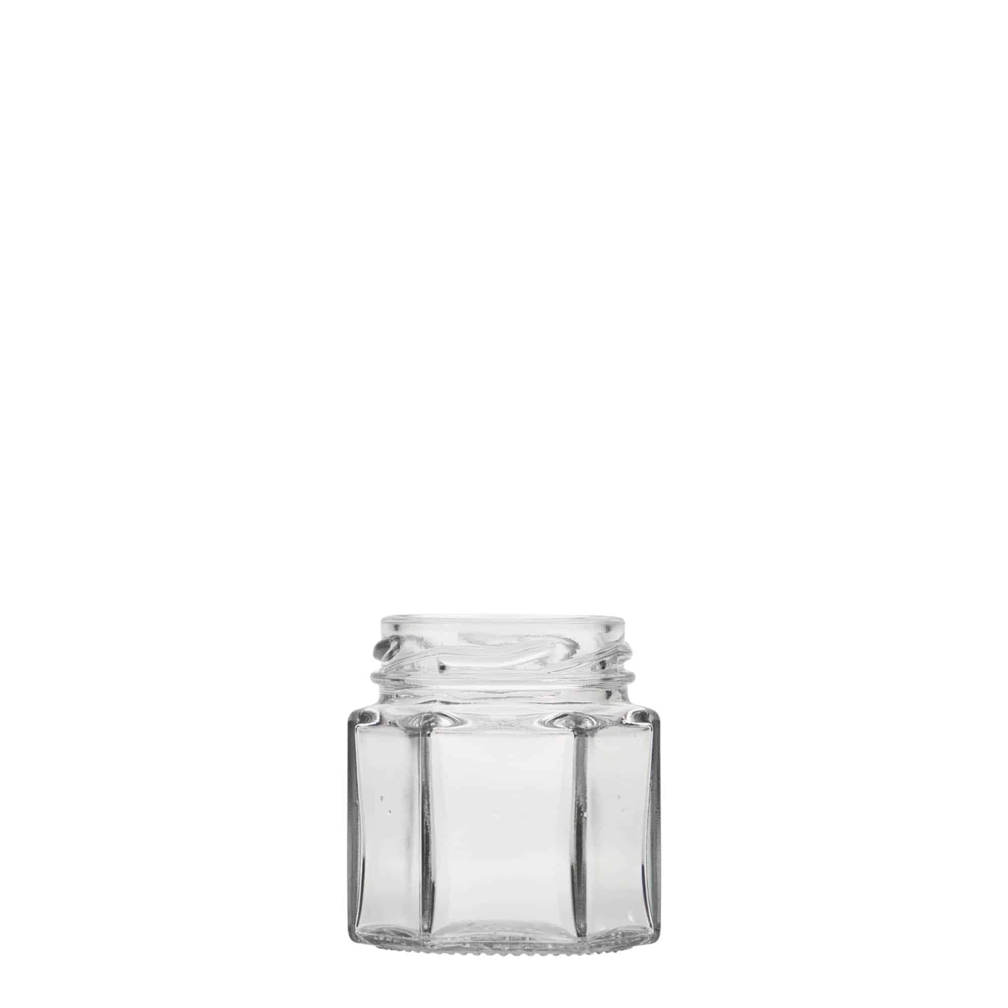 47 ml sekskantet glas, åbning: Twist-off (TO 43)
