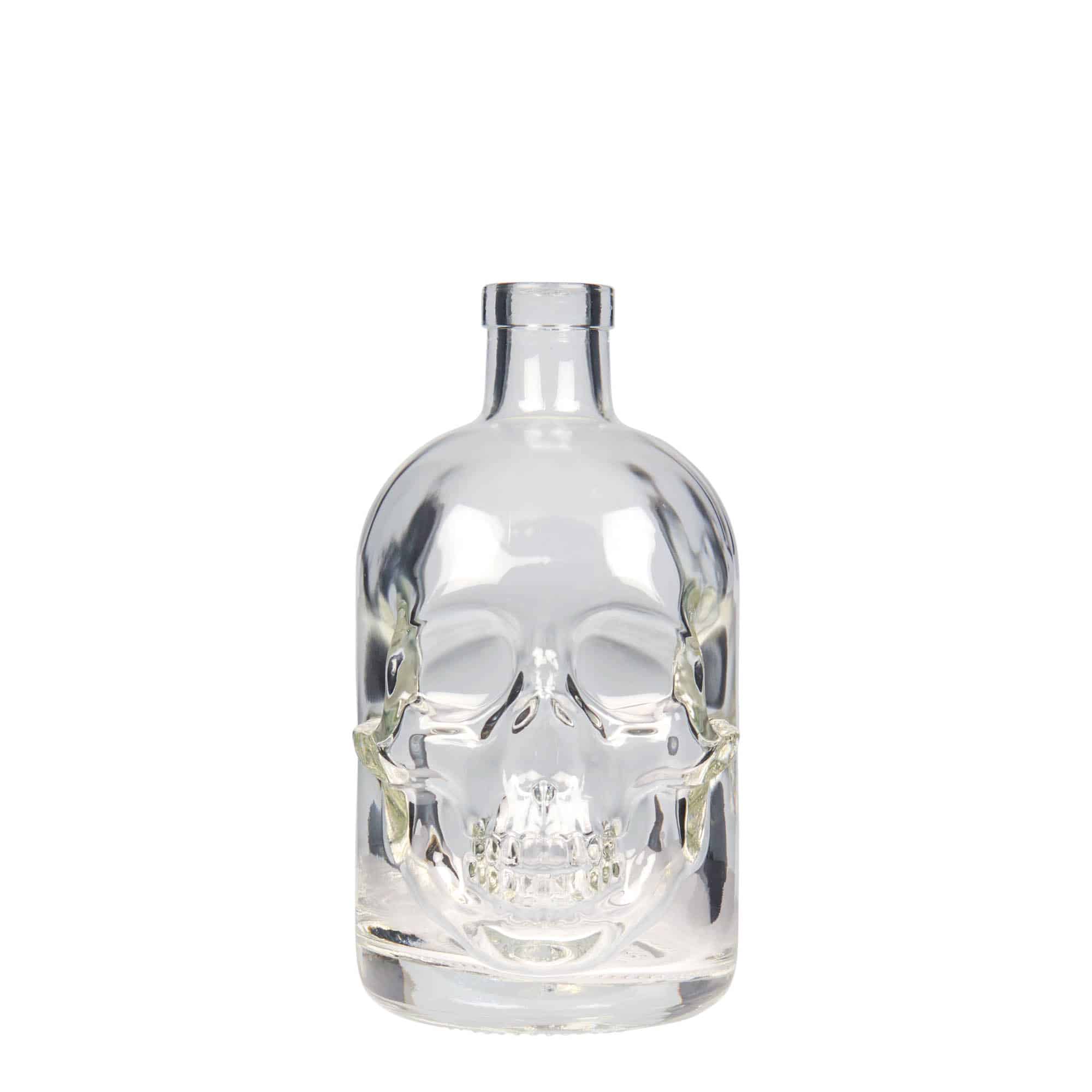 500 ml glasflaske 'Dødningehoved', åbning: Kork
