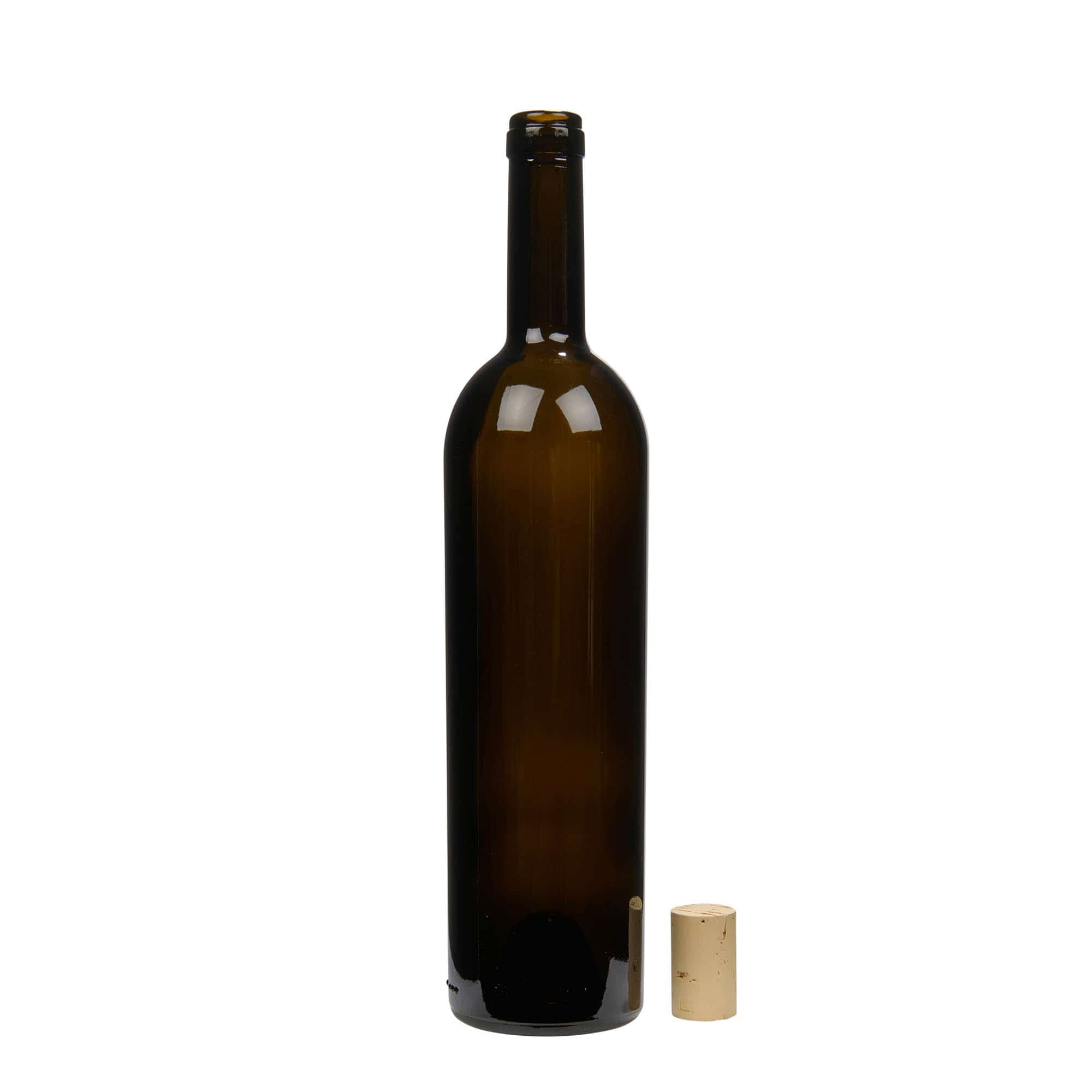 750 ml vinflaske 'Liberty', antikgrøn, åbning: Kork