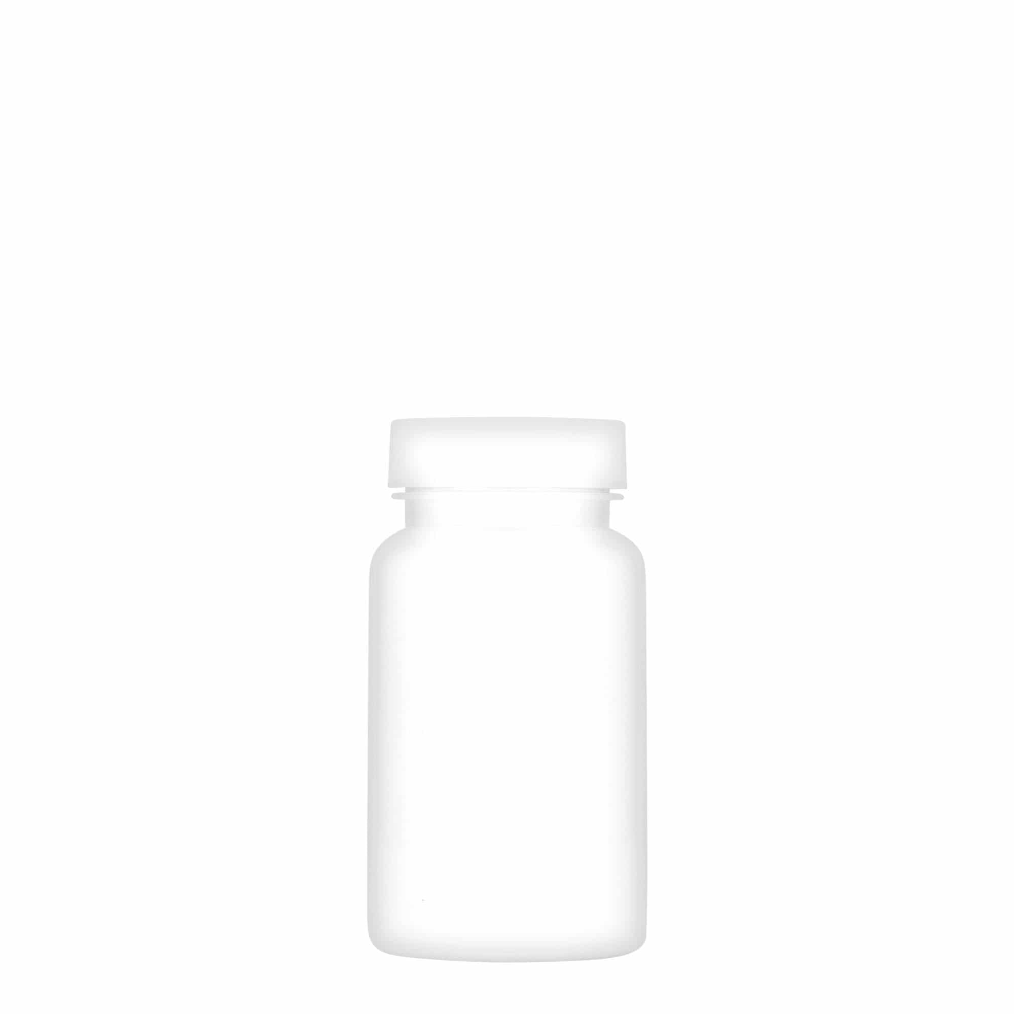 100 ml PET-packer, plast, hvid, åbning: GPI 38/400