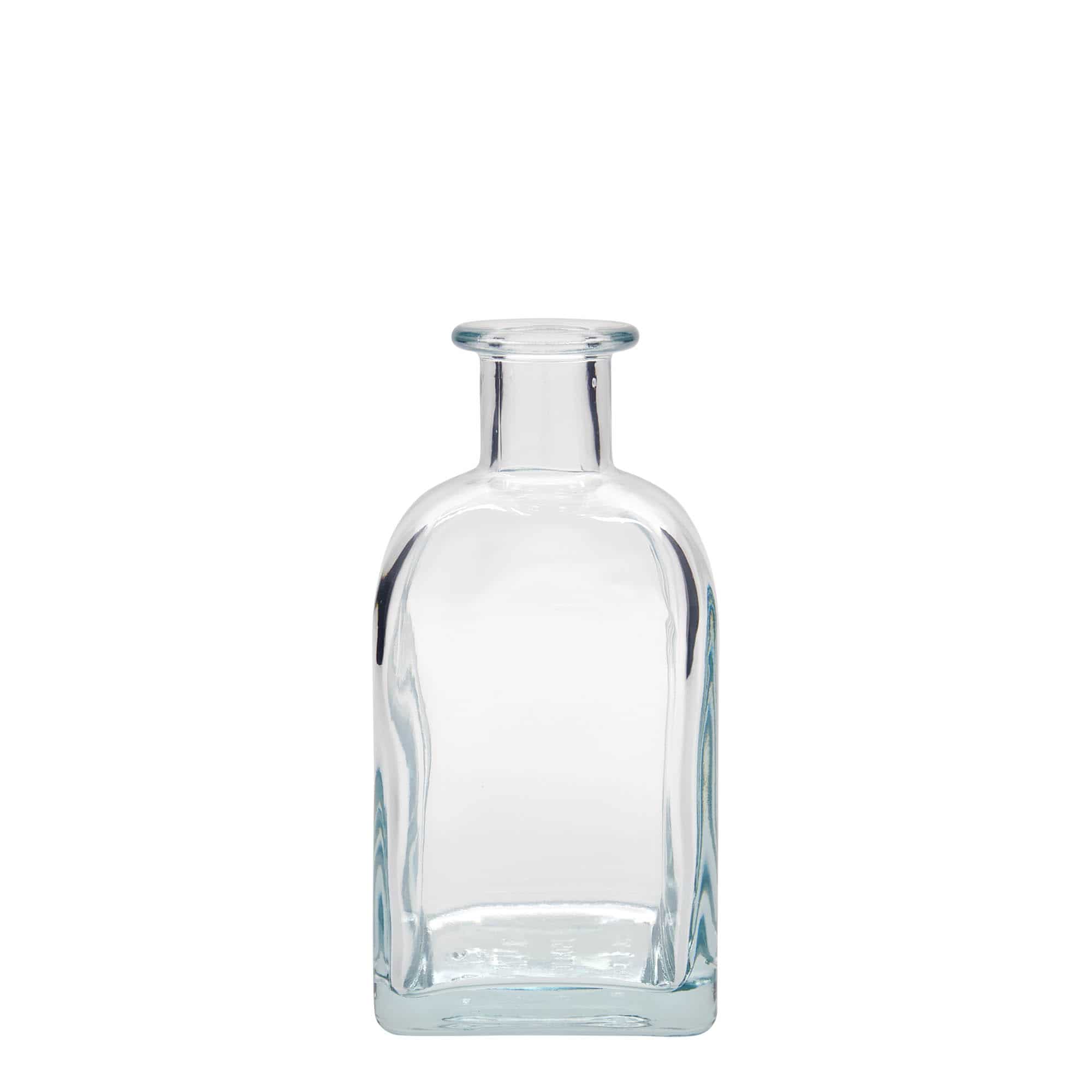 350 ml glasflaske apoteker 'Carré', kvadratisk, åbning: Kork