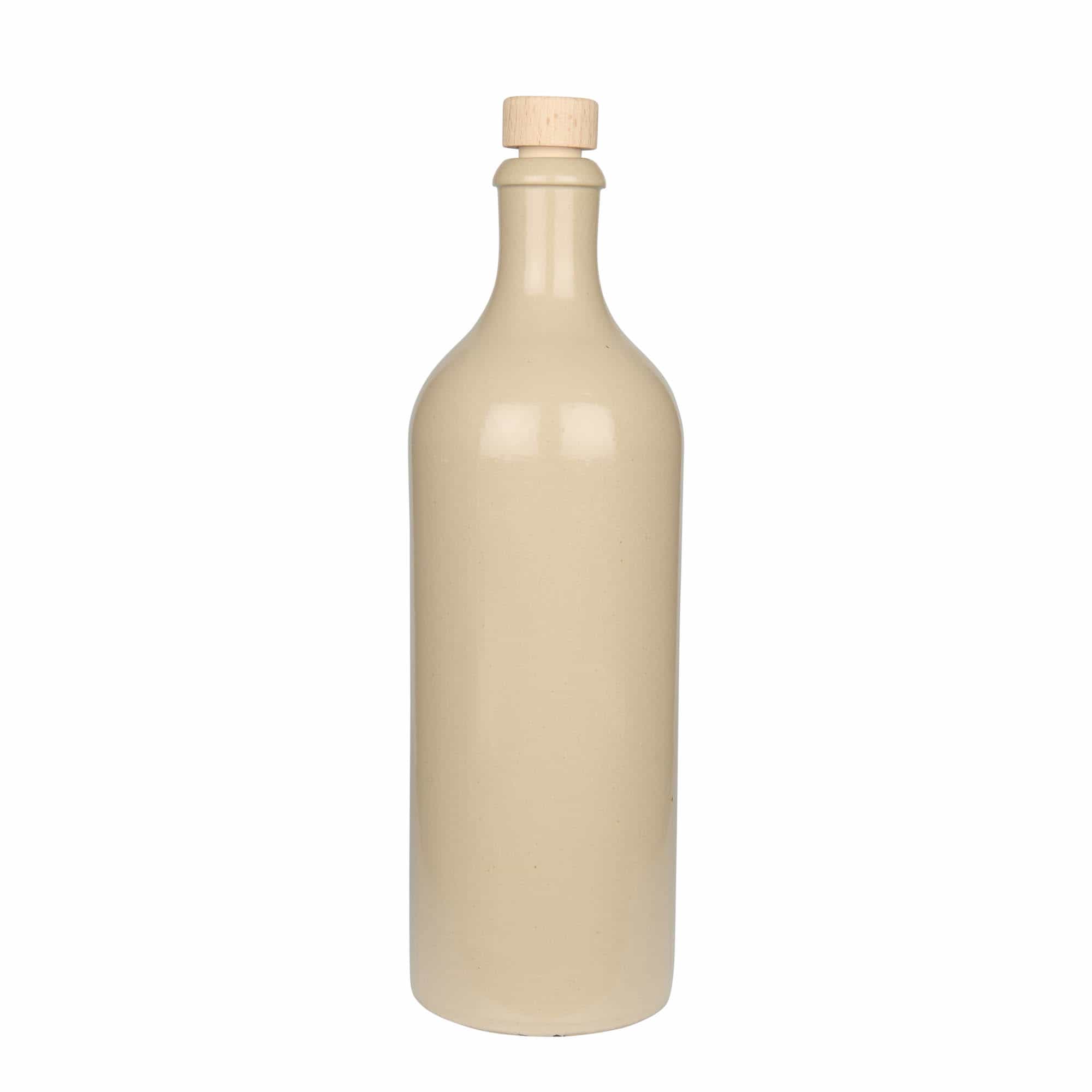 750 ml lerkrus, stentøj, beige, åbning: Kork