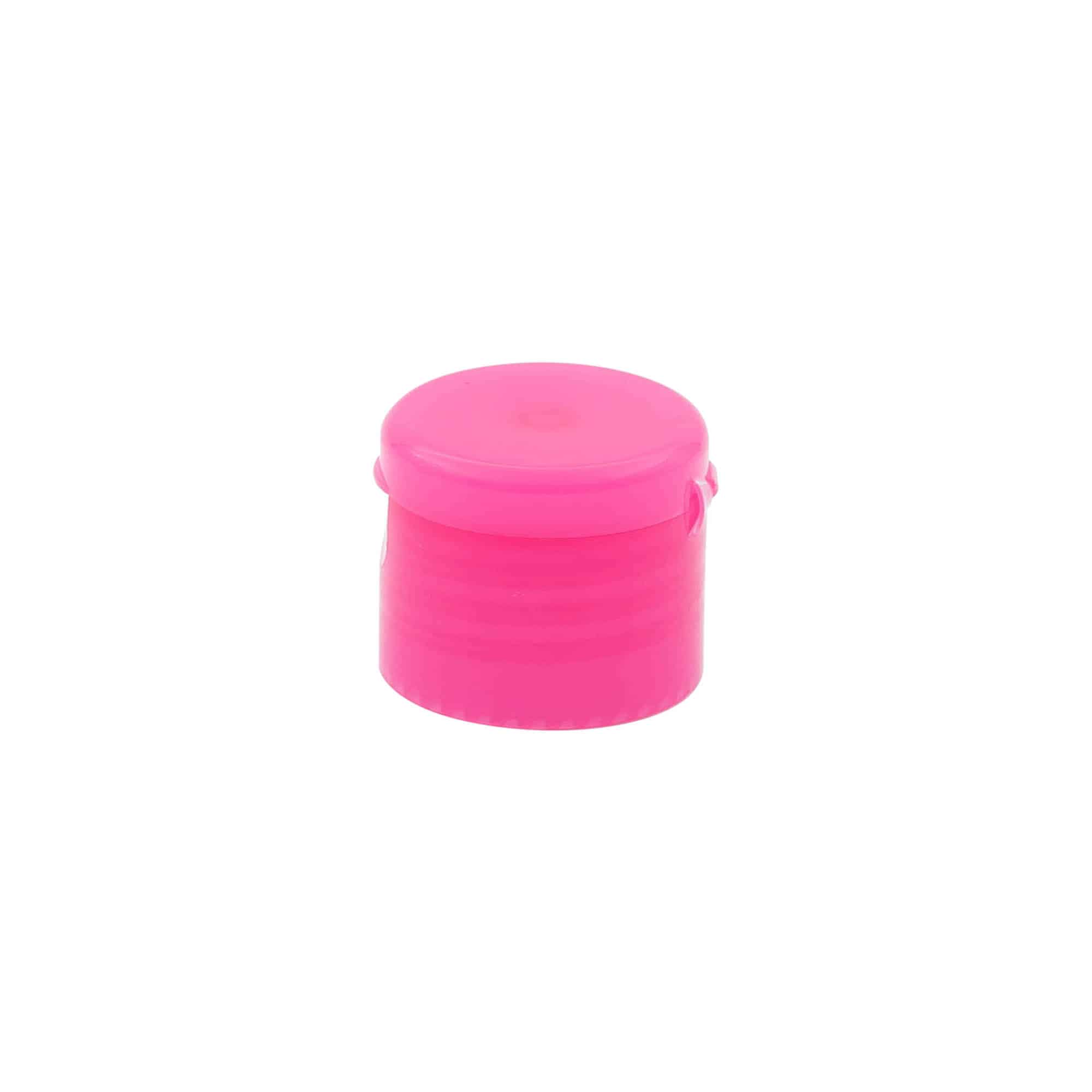 Skruelåg klaphængsel, PP-plast, pink, til åbning: GPI 24/410