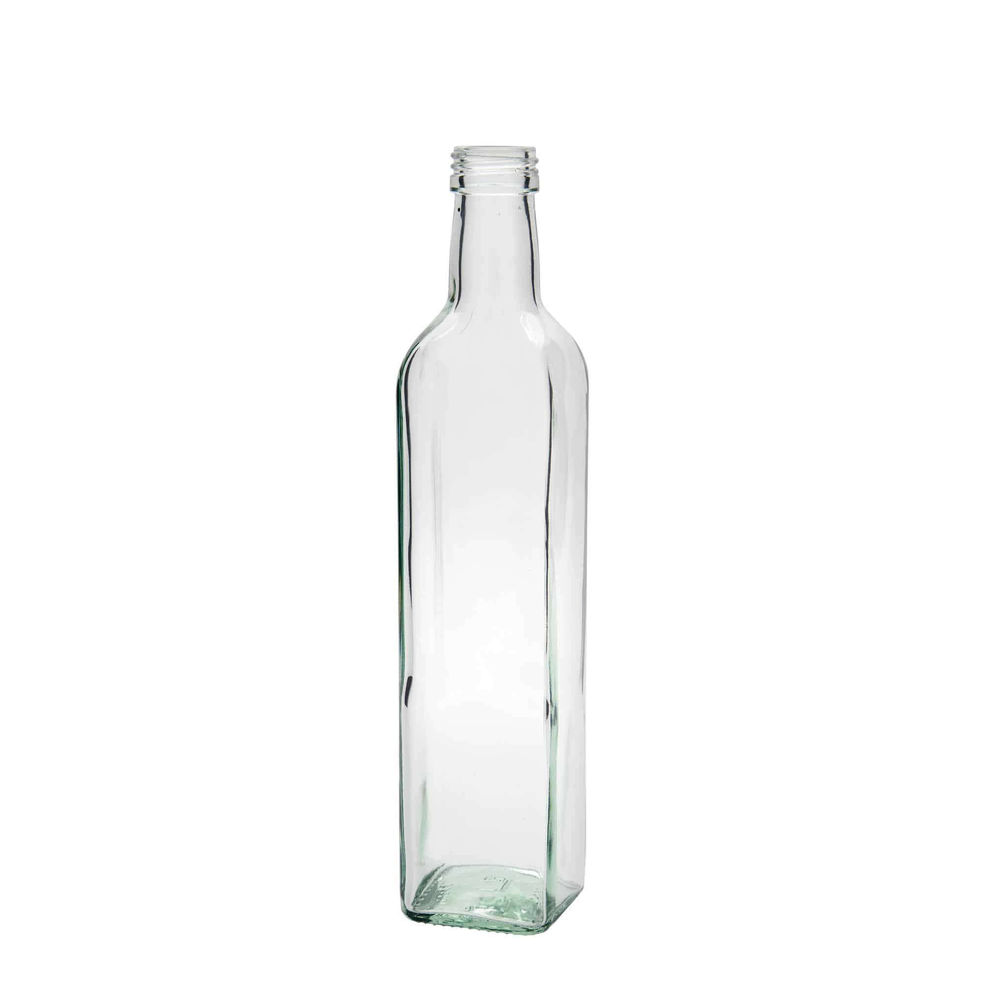 500 ml glasflaske 'Marasca', kvadratisk, åbning: PP 31,5