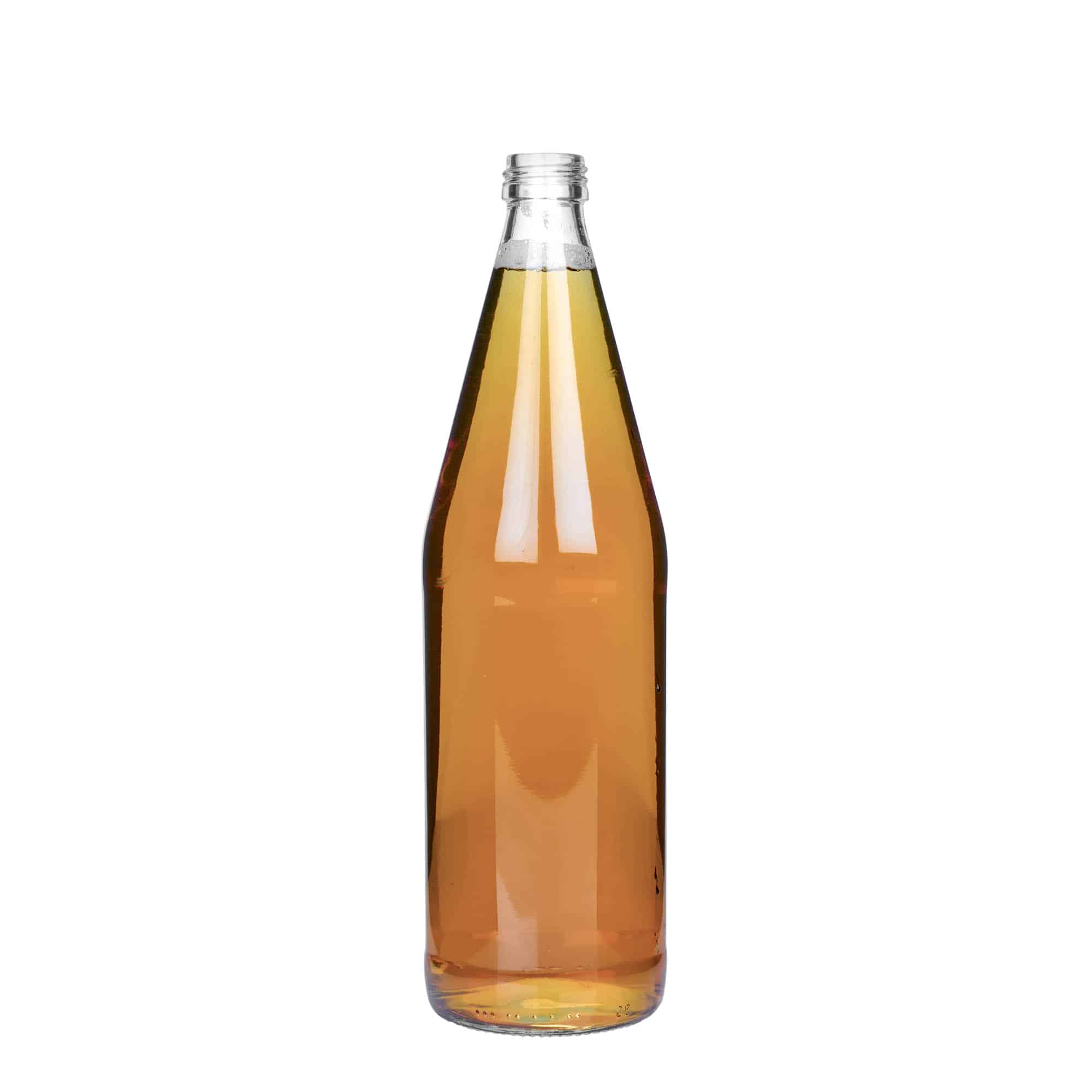 750 ml universalflaske, gulerodsform, glas, åbning: PP 28