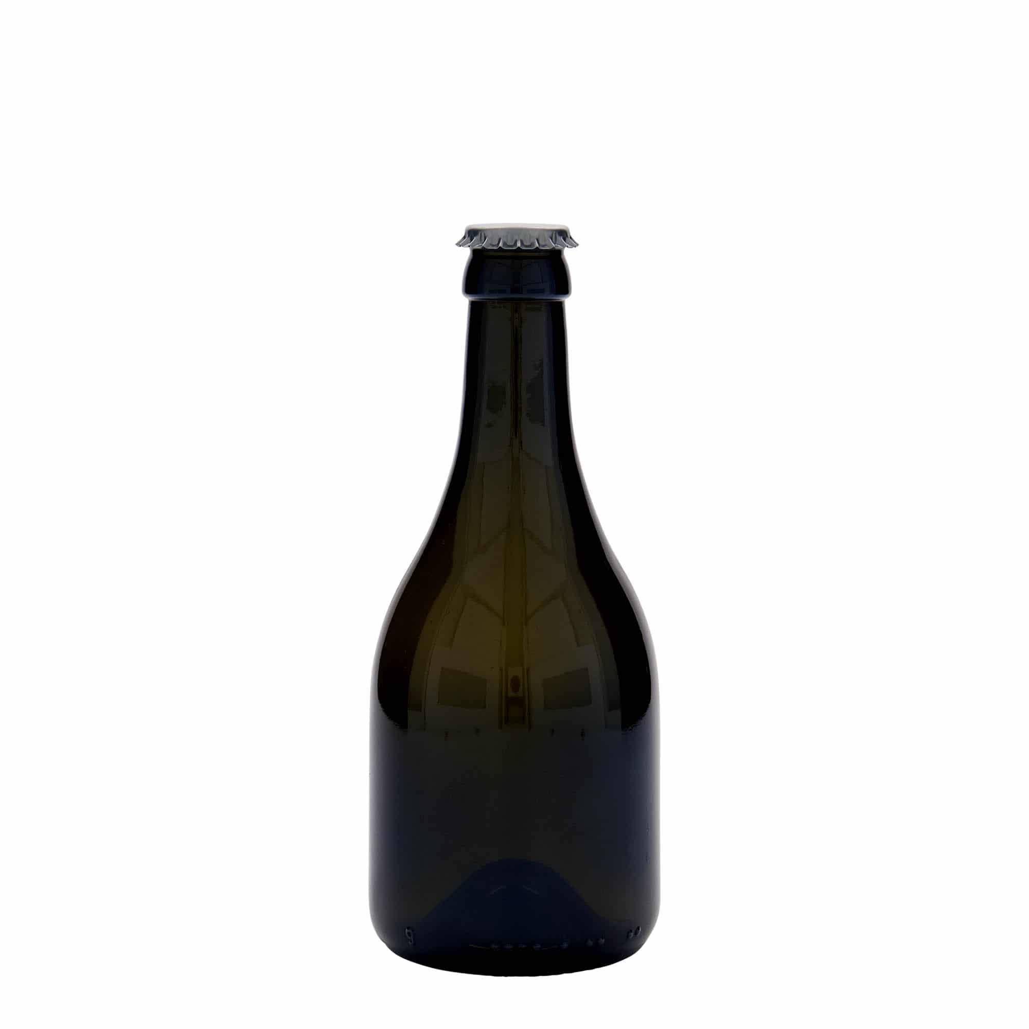 330 ml ølflaske 'Horta', glas, antikgrøn, åbning: Kronekapsel